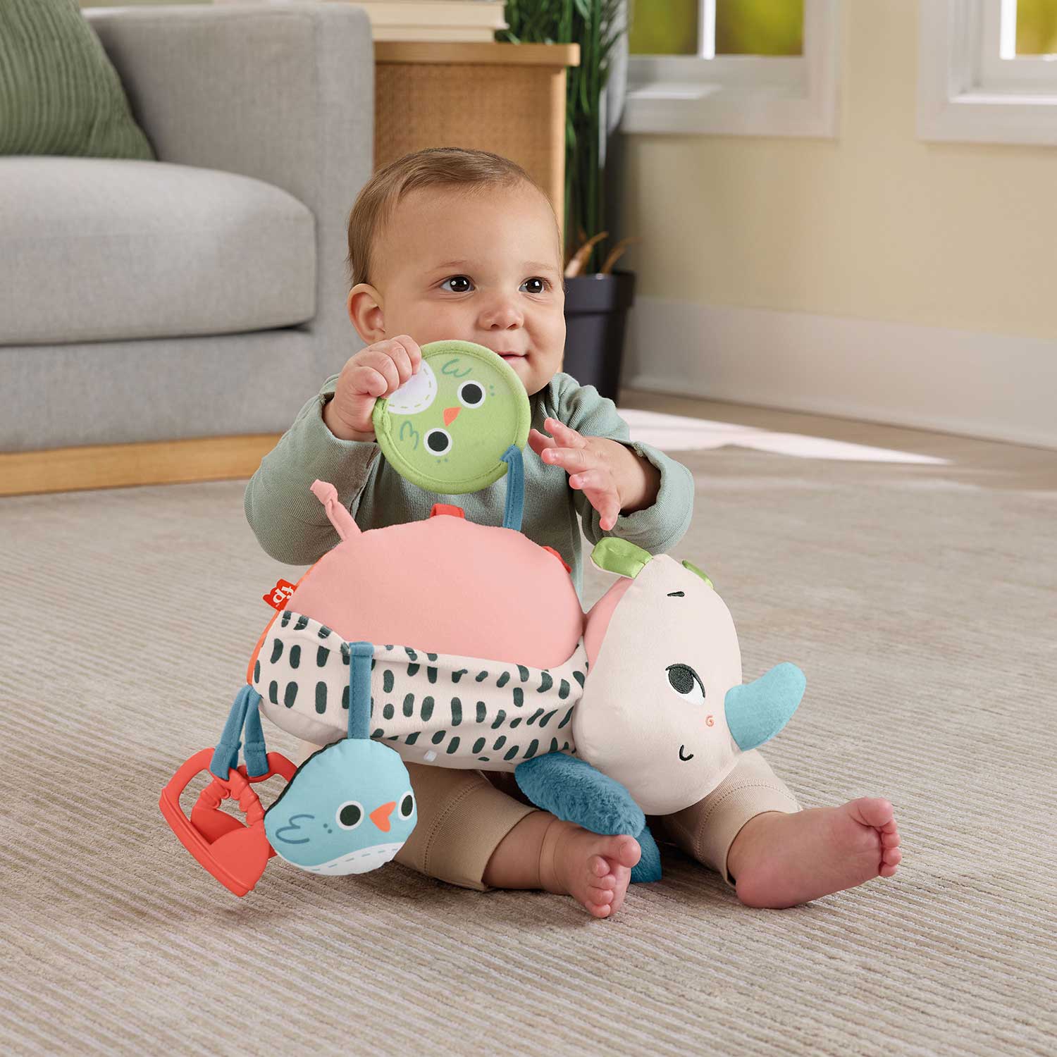 Peluche Sensorial Rinoceronte Fisher-Price Mattel Hyr55 ( Imagem 3 de 3 ) - Preview