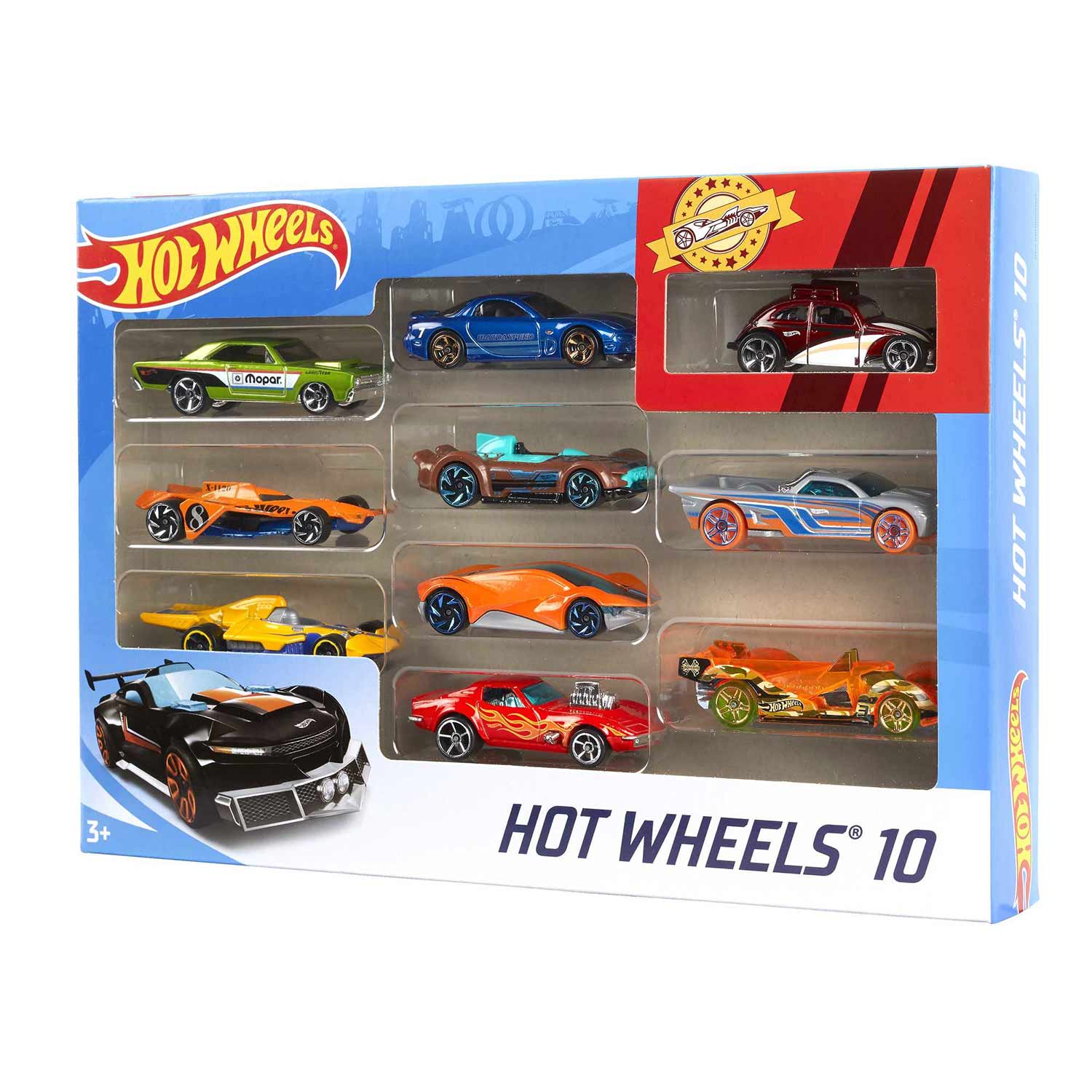 Hot Wheels Pack 10 Carros Miniaturas Sortido Mattel 54886 ( Imagem 3 de 4 ) - Preview