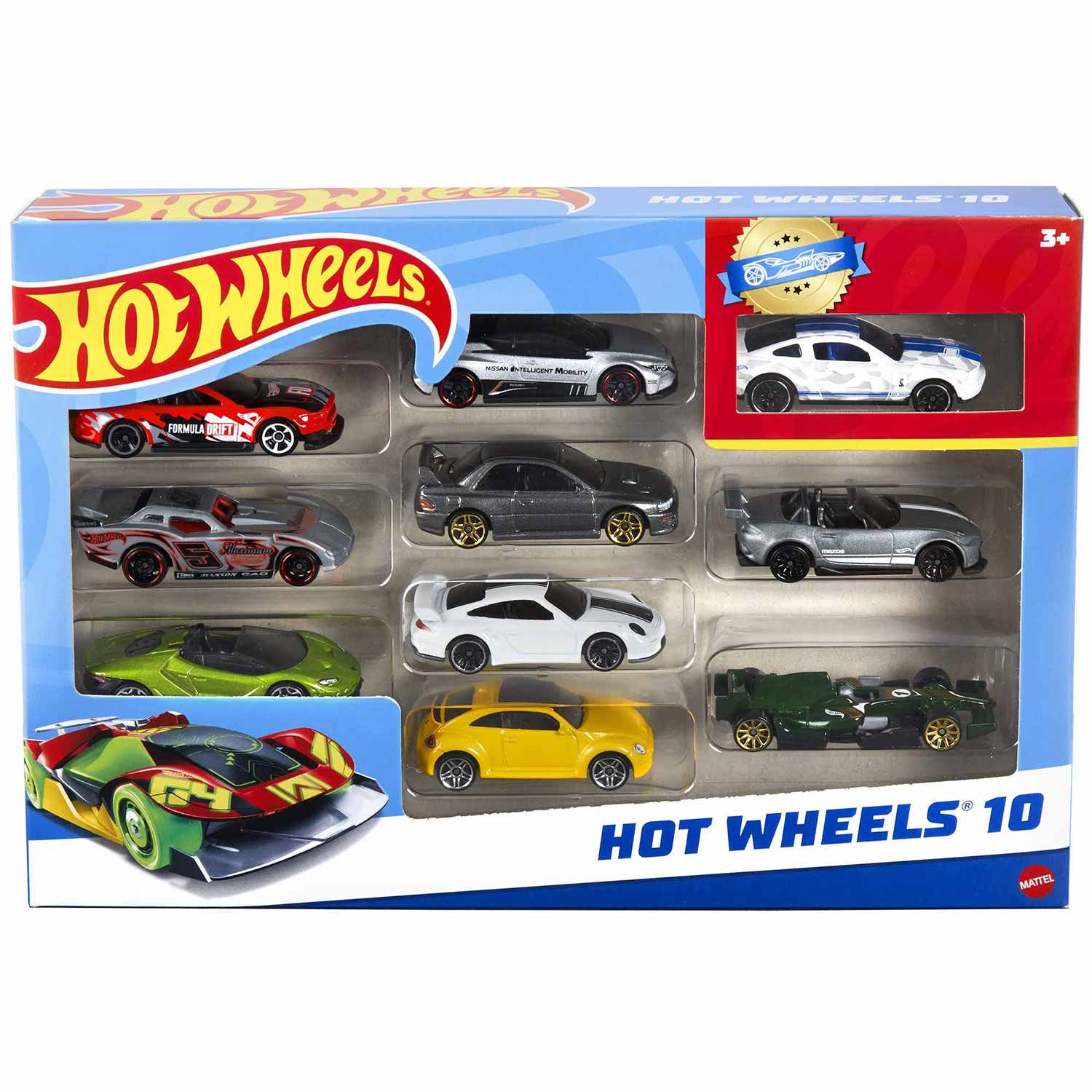 Hot Wheels Pack 10 Carros Miniaturas Sortido Mattel 54886 ( Imagem 4 de 4 ) - Preview