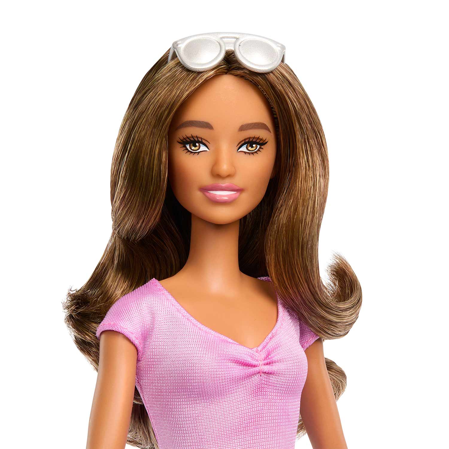 Barbie Fashionista Cega Com Saia Roxa  E Top Rosa Mattel Fbr37/Hrh17 ( Imagem 3 de 4 ) - Preview