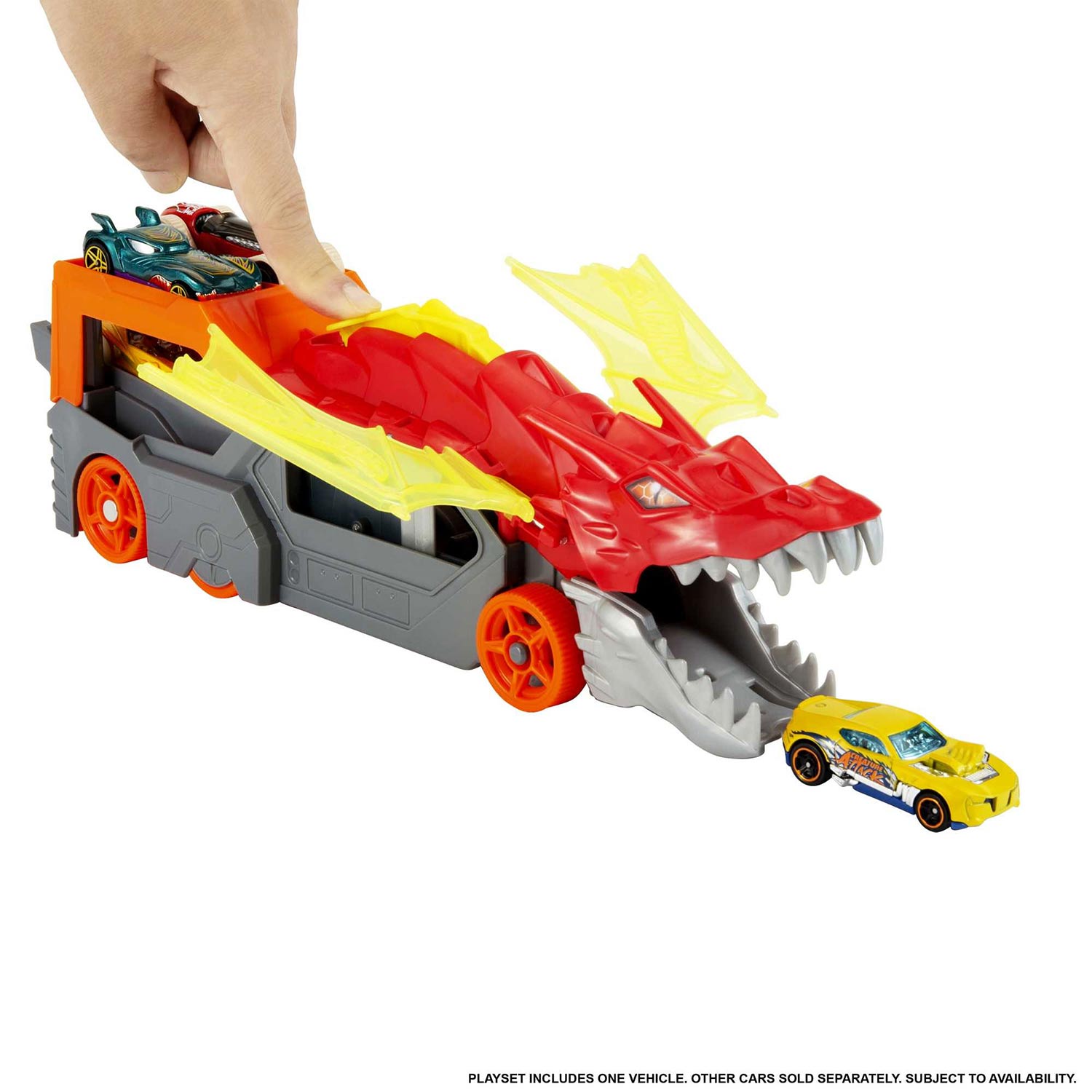 Hot Wheels City Dragao Transportador Lancador Mattel Gtk42 ( Imagem 4 de 4 ) - Preview