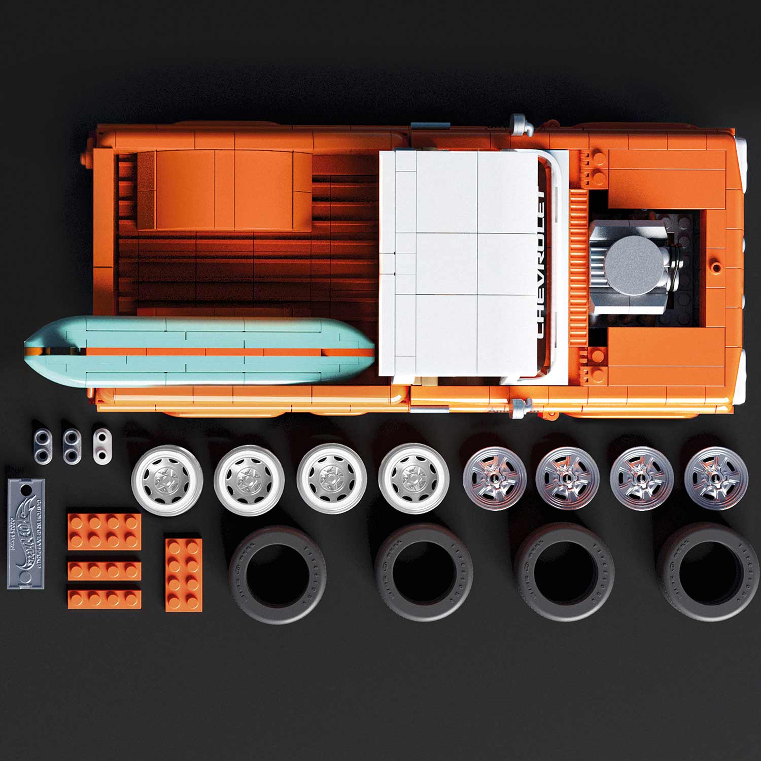 Hot Wheels Elite Series Brick Shop '62 Chevy Pickup 858 Pecas Mattel Jft20 ( Imagem 4 de 4 ) - Preview