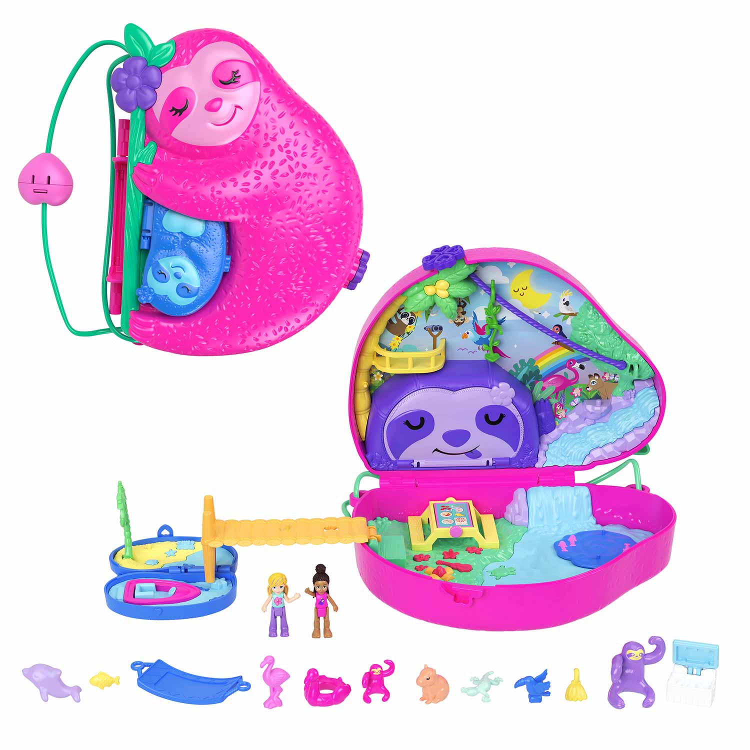 Polly Pocket Cofre Família de Preguiçosos ( Imagem 3 de 4 ) - Preview