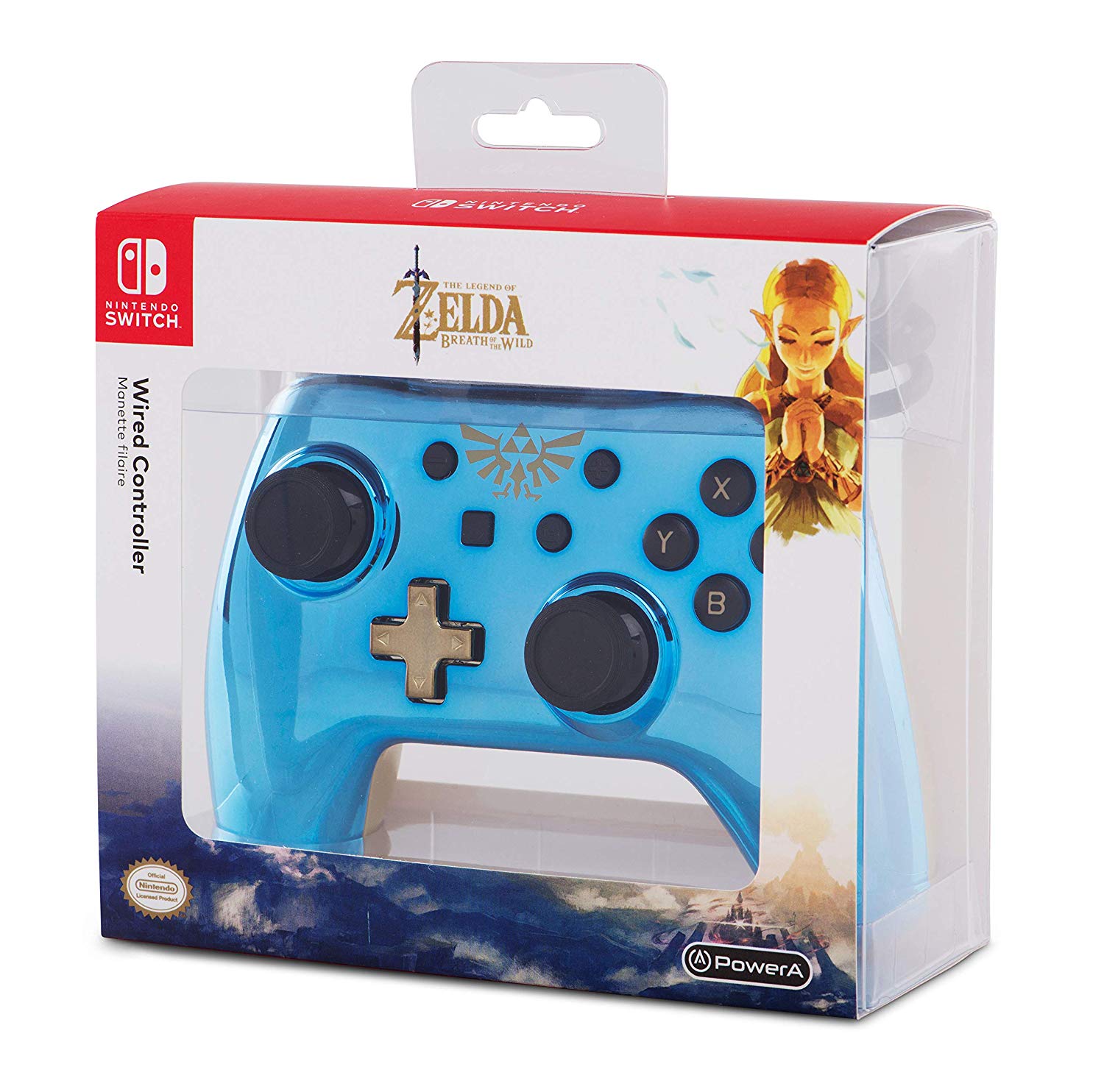 Comando PowerA com fios Zelda Chrome Azul, Dourado Nintendo Switch ( Imagem 2 de 3 ) - Preview