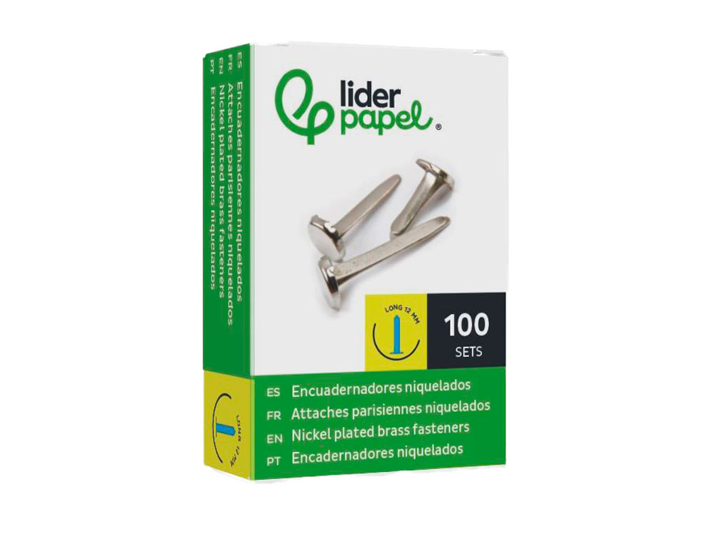 Ataches encadernacao liderpapel, caixa de 100, n. 0, 12 mm ( Imagem 2 de 4 ) - Preview