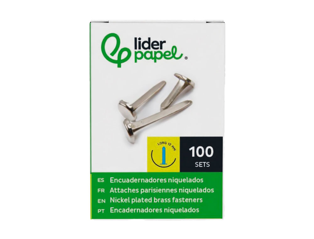 Ataches encadernacao liderpapel, caixa de 100, n. 0, 12 mm ( Imagem 4 de 4 ) - Preview