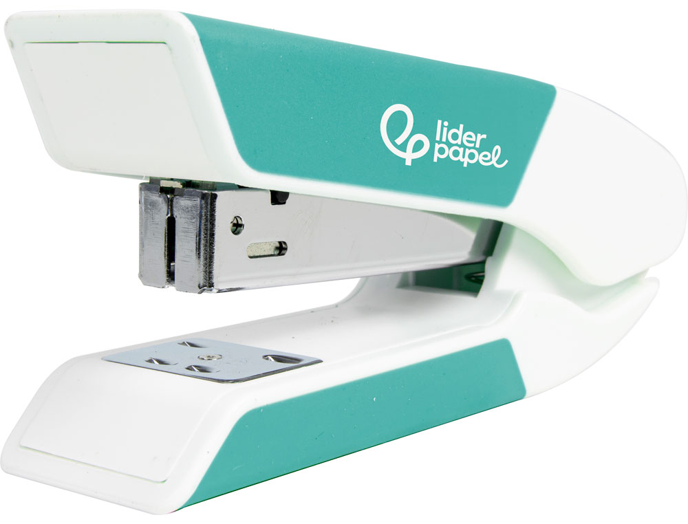 Agrafador liderpapel com oferta de saca agrafes e caixa de 1000 agrafes 22/6 24/6 capacidade 20f cor turquesa ( Imagem 4 de 12 ) - Preview