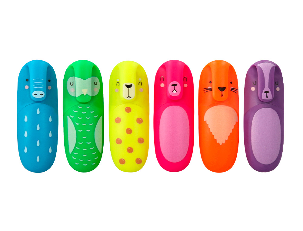 Marcador fluorescente imaginovo safari glow neon animais e clip caixa de 6 unidades sortidas ( Imagem 5 de 9 ) - Preview