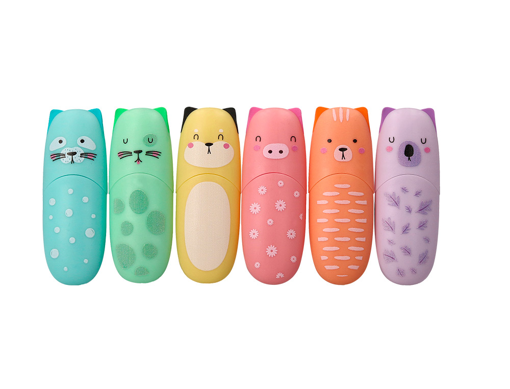 Marcador fluorescente imaginovo safari glow pastel animais caixa 6 unidades sortidas ( Imagem 5 de 9 ) - Preview