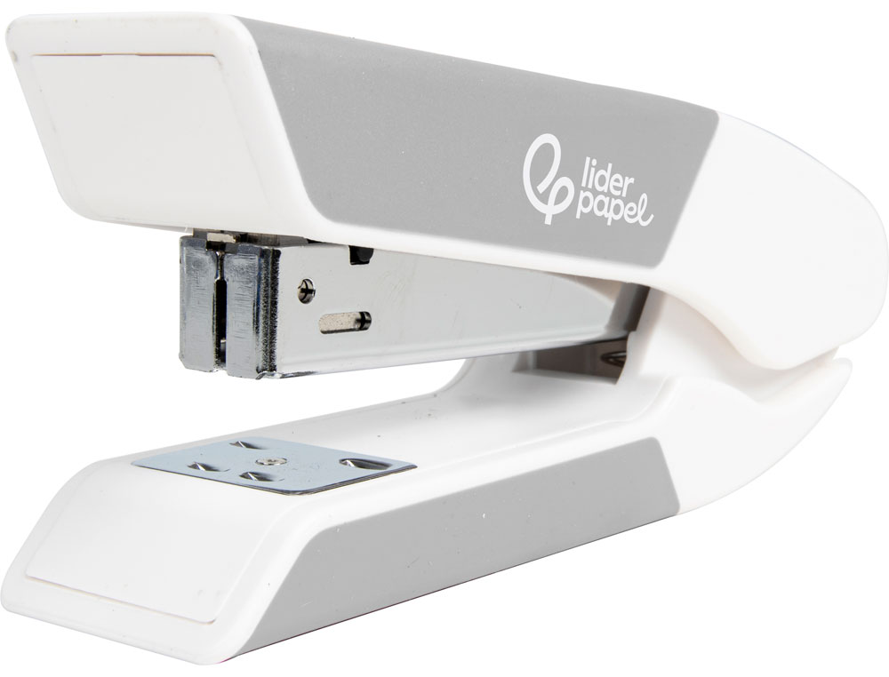 Agrafador liderpapel com oferta de saca agrafes e caixa de 1000 agrafes 22/6 24/6 capacidade 20f cor cinza ( Imagem 4 de 12 ) - Preview