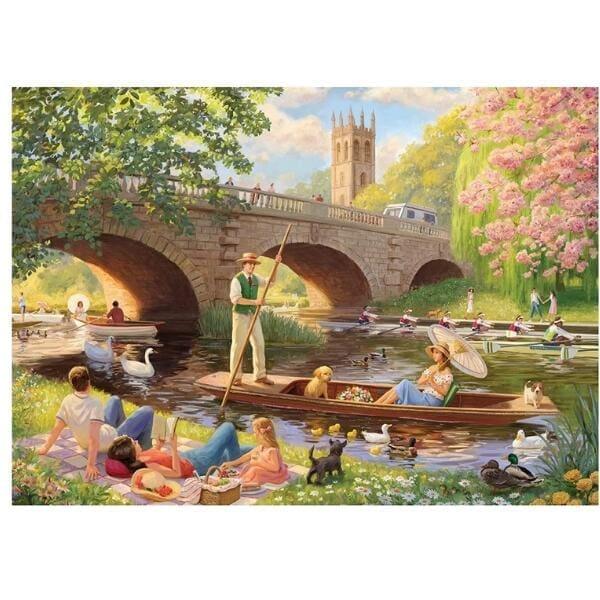 Puzzle Falcon 1000 pçs - Boating on the River ( Imagem 2 de 2 ) - Preview