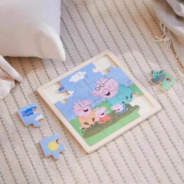 Puzzle Madeira Peppa Pig - Família na Lama ( Imagem 2 de 2 ) - Preview