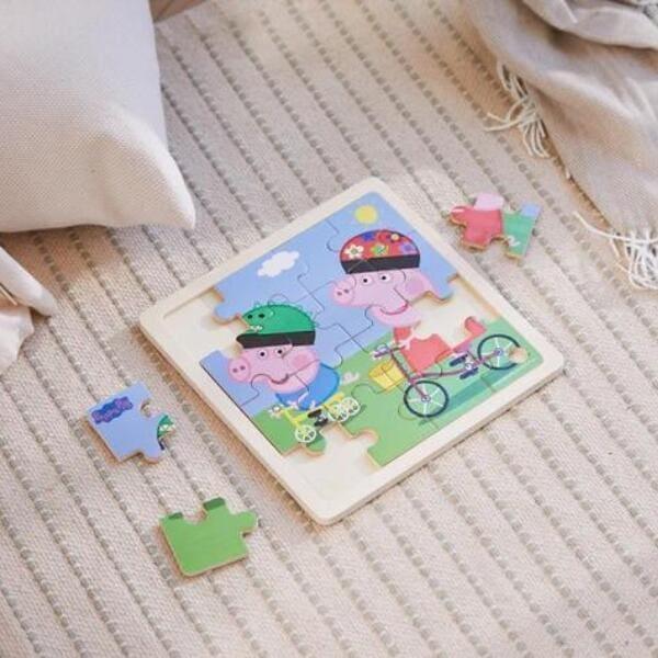 Puzzle Madeira Peppa Pig - Passeio de Bicicleta ( Imagem 2 de 2 ) - Preview