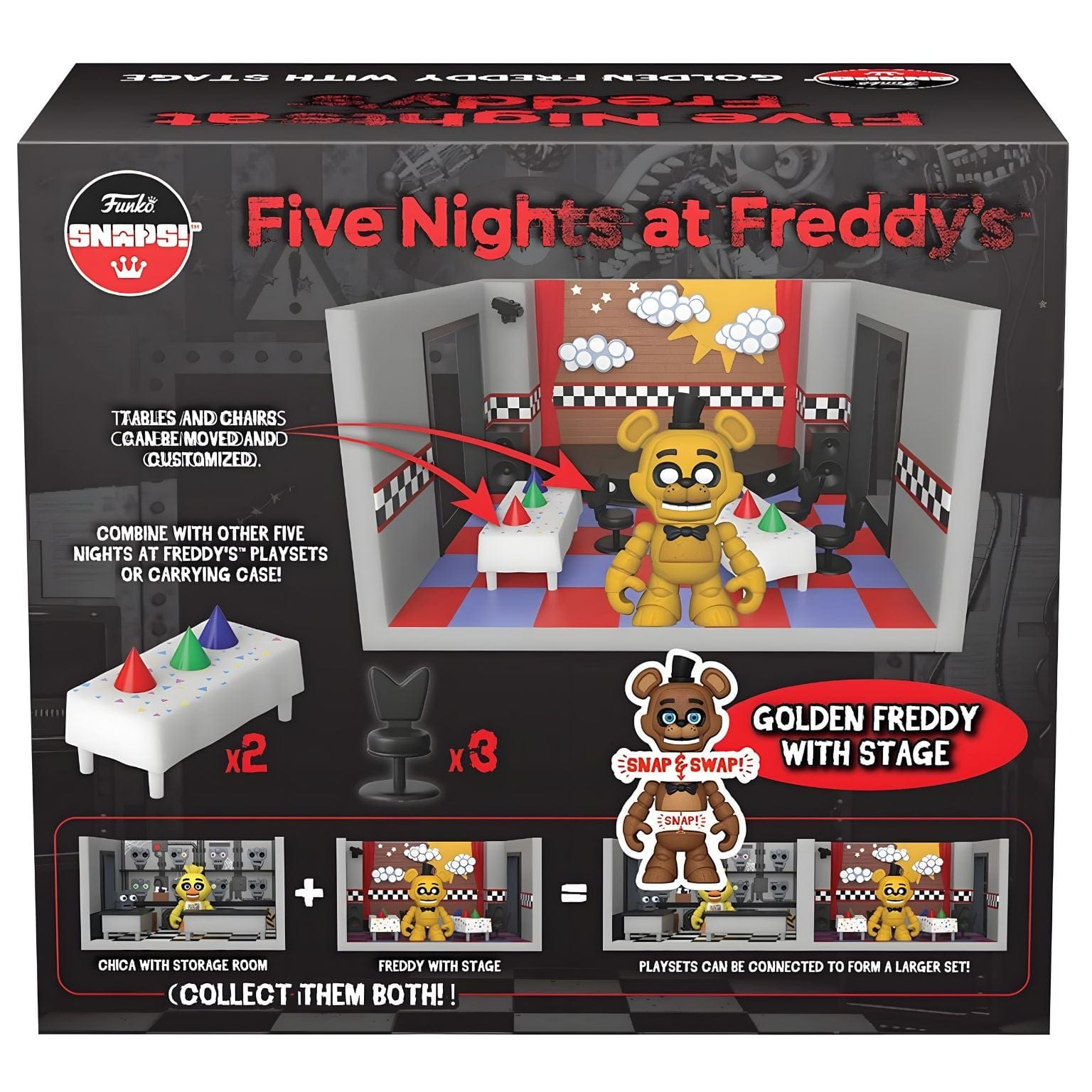 Five Nights at Freddy's - Freddy Dourado com Sala de Armazenamento ( Imagem 3 de 4 ) - Preview