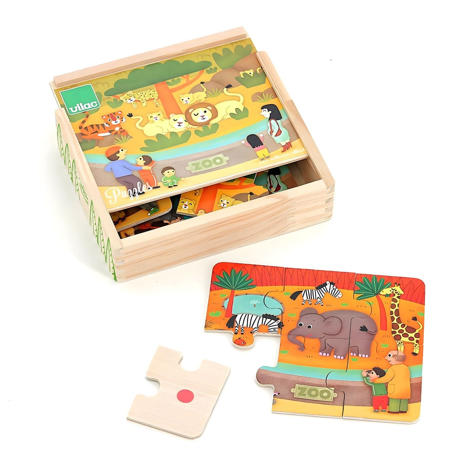 Puzzle de Madeira - Animais do Zoo ( Imagem 3 de 4 ) - Preview