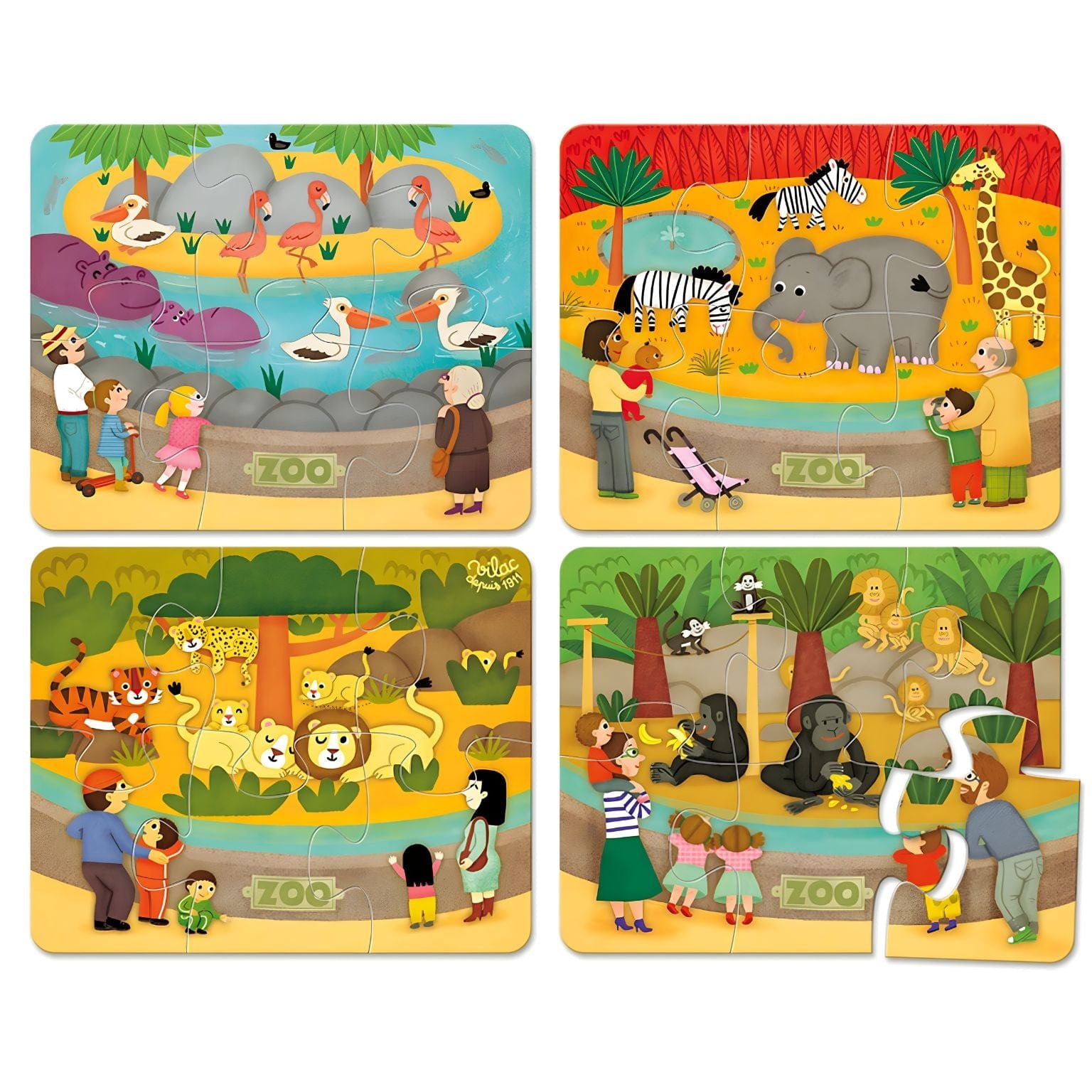 Puzzle de Madeira - Animais do Zoo ( Imagem 4 de 4 ) - Preview