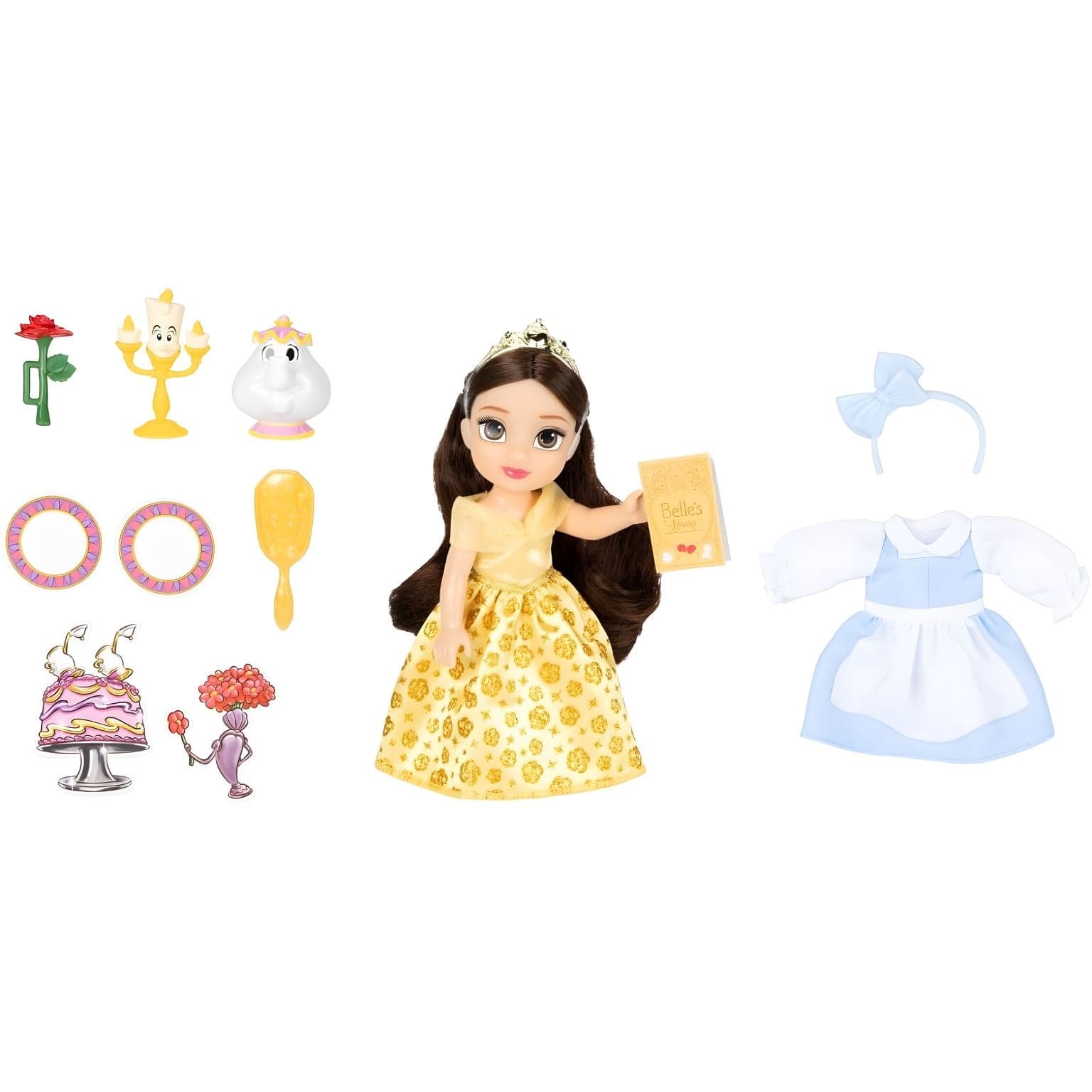 Conjunto Princesa Disney Bela 15 cm ( Imagem 2 de 4 ) - Preview
