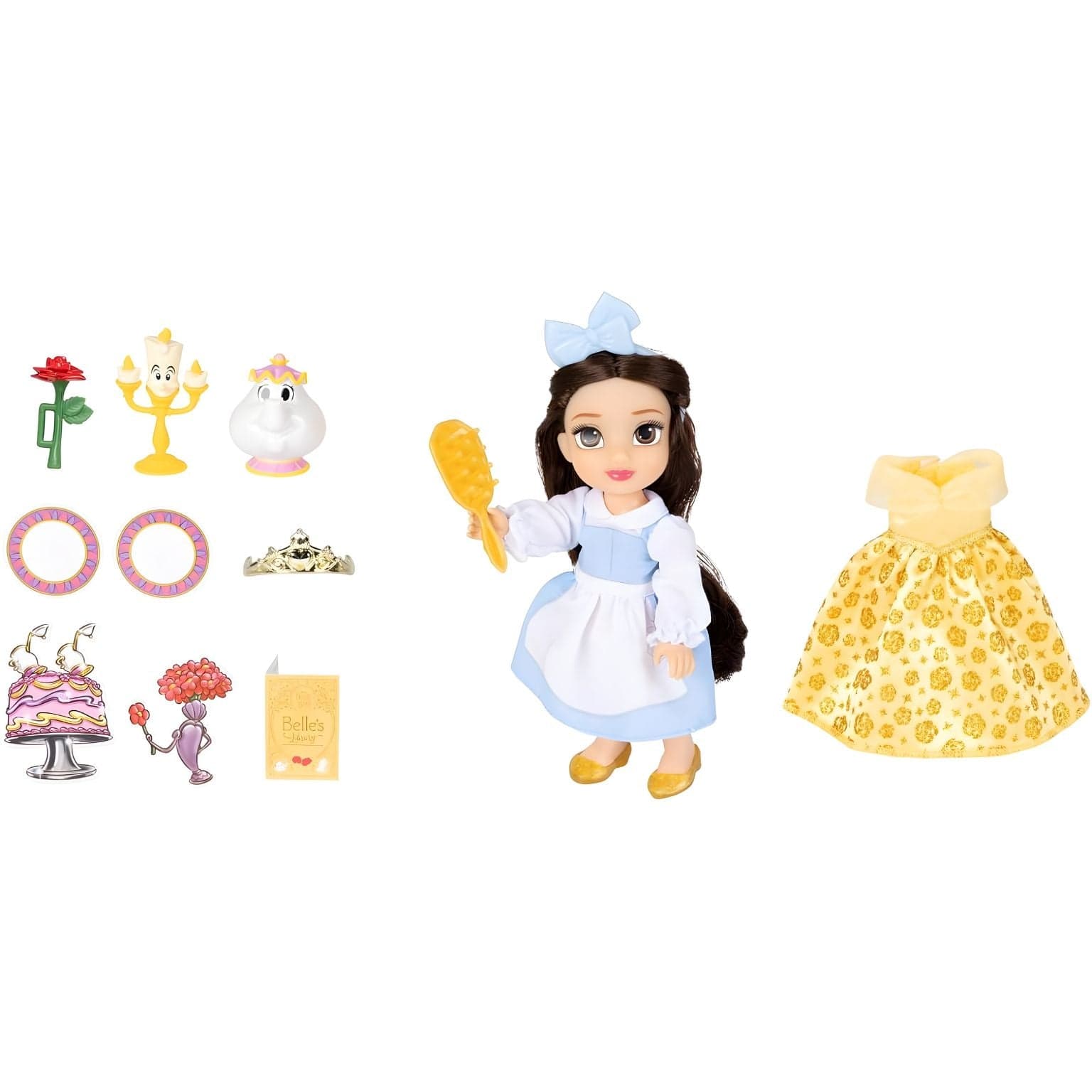 Conjunto Princesa Disney Bela 15 cm ( Imagem 3 de 4 ) - Preview