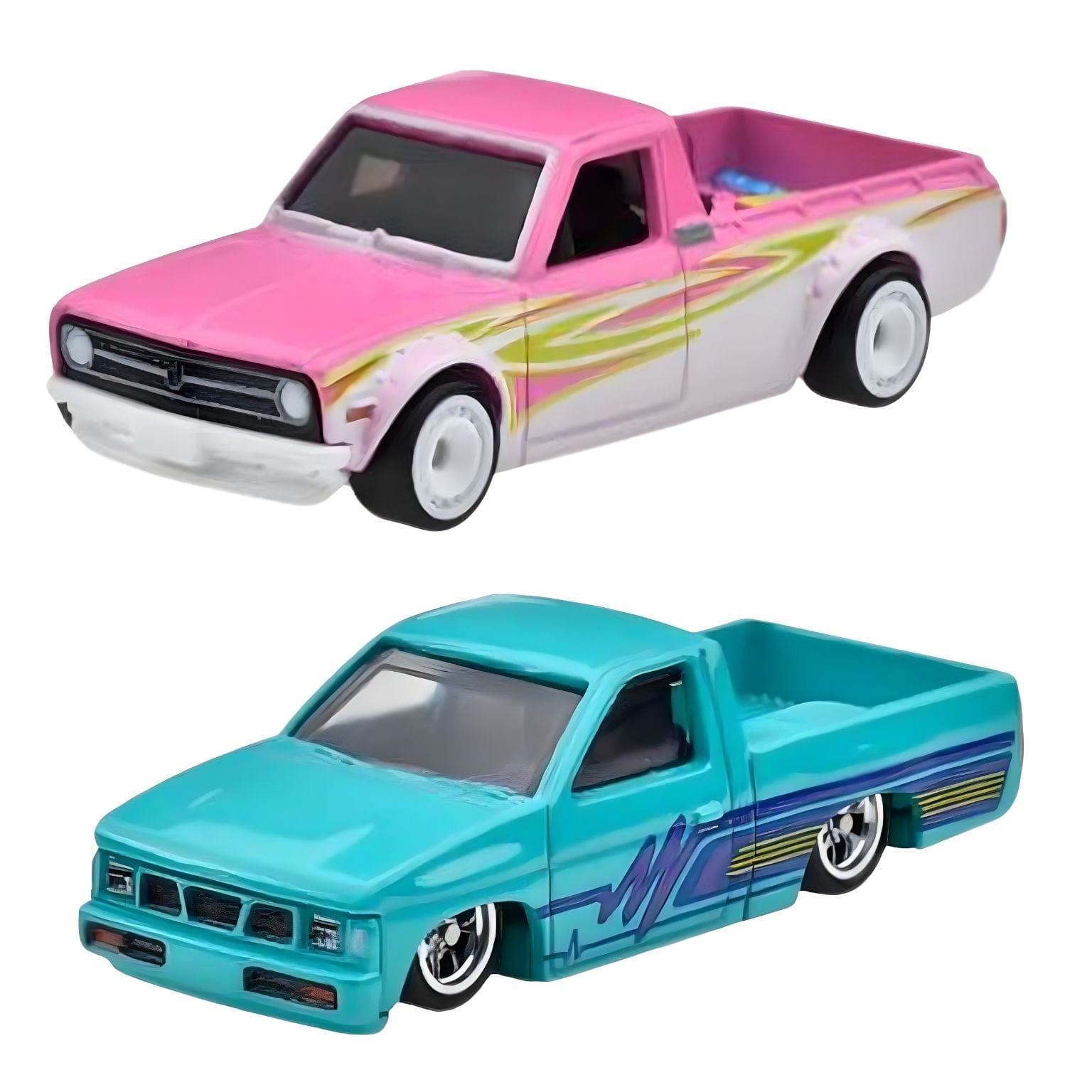 Hot Wheels Car Culture - 1975 Datsun Sunny Truck (B120) e Custom 93 Nissan Hardbody (D21) ( Imagem 2 de 4 ) - Preview