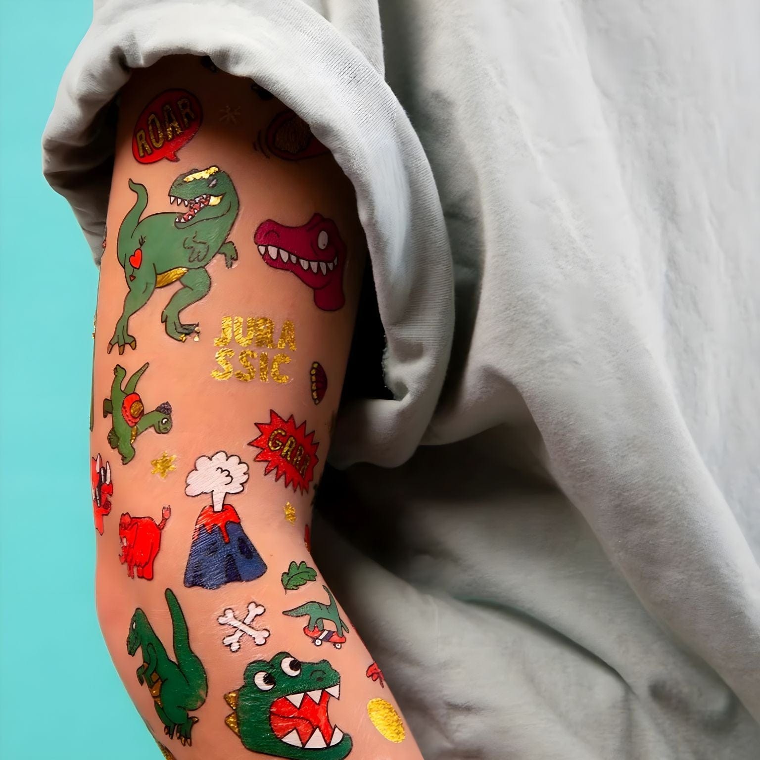 Kit de tatuagem Infantil Dinossauros ( Imagem 4 de 4 ) - Preview