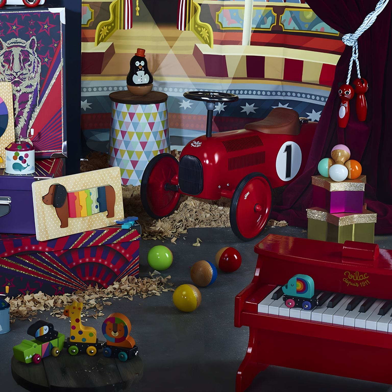 E-Piano Vermelho em madeira ( Imagem 4 de 4 ) - Preview