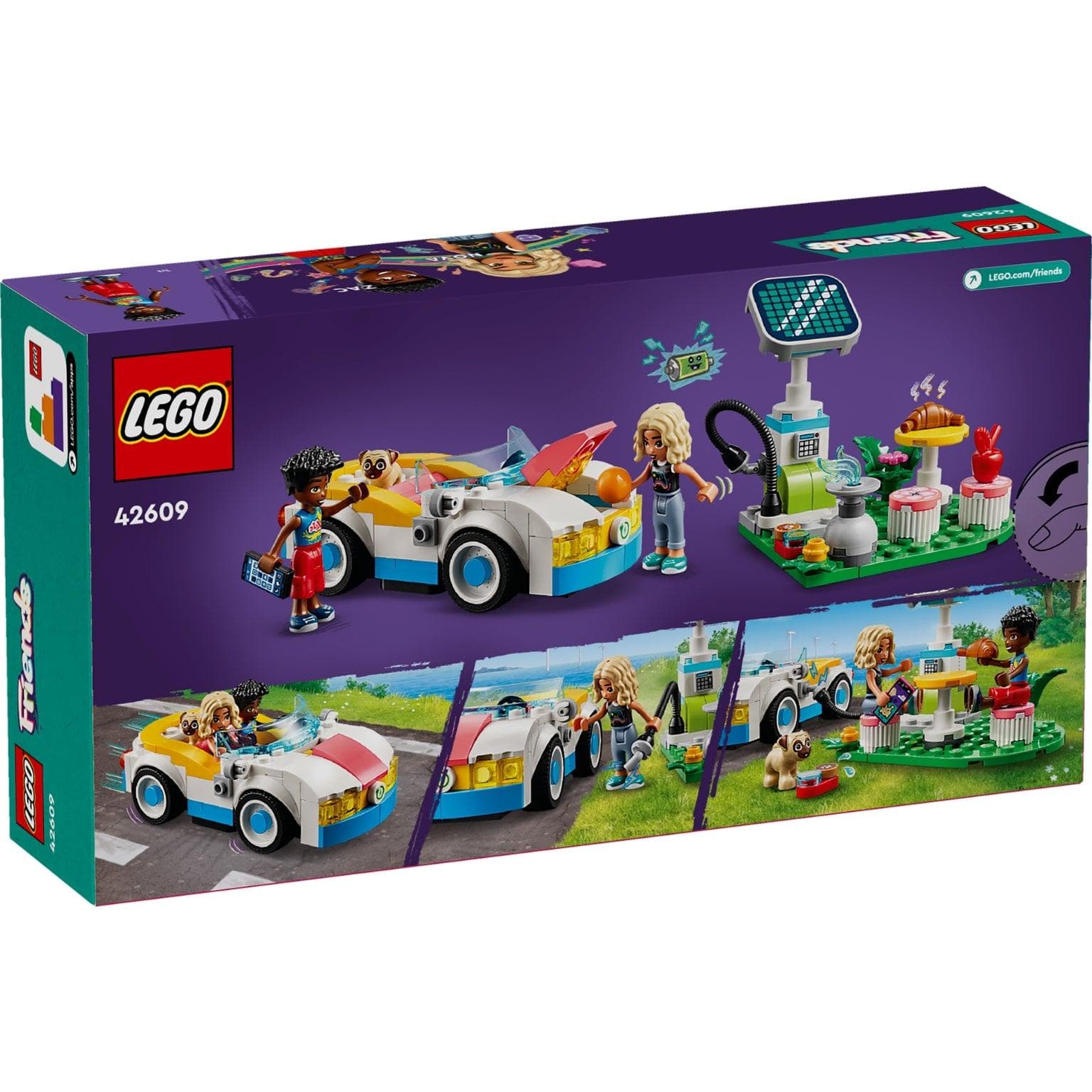 Lego Friends Carro Eletrico E Carregador 42609 ( Imagem 2 de 4 ) - Preview
