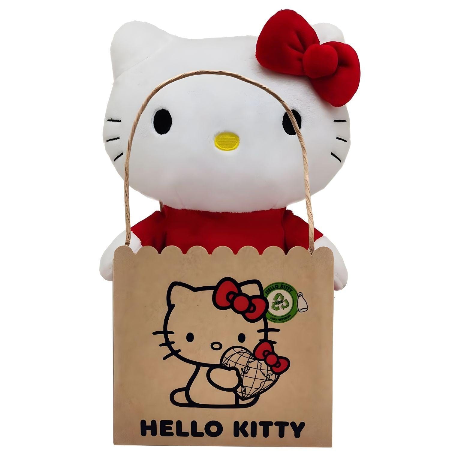 Peluche Hello Kitty com Vestido vermelho 24 cm ( Imagem 3 de 4 ) - Preview