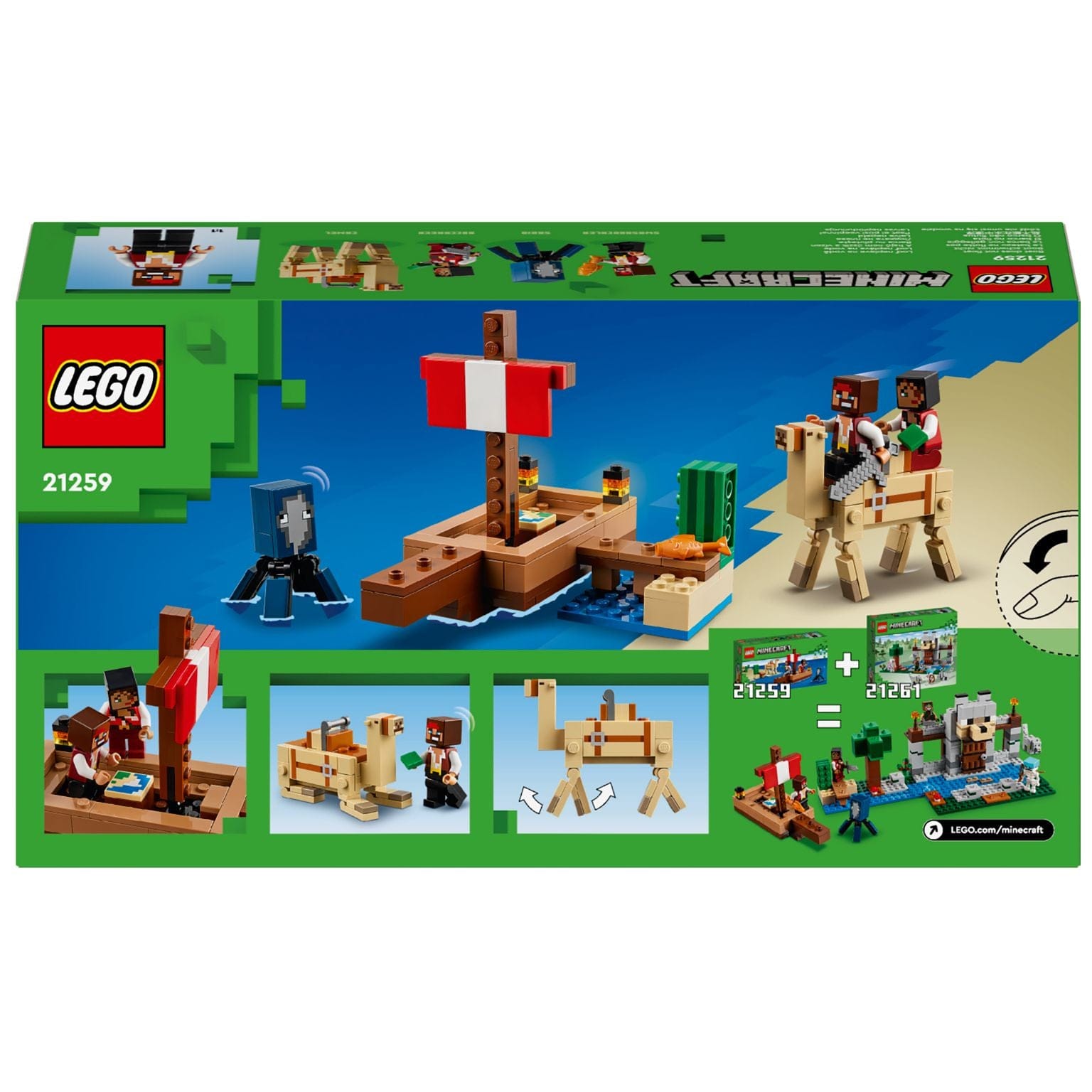 Lego Minecraft A Viagem Do Barco Pirata 21259 ( Imagem 2 de 4 ) - Preview