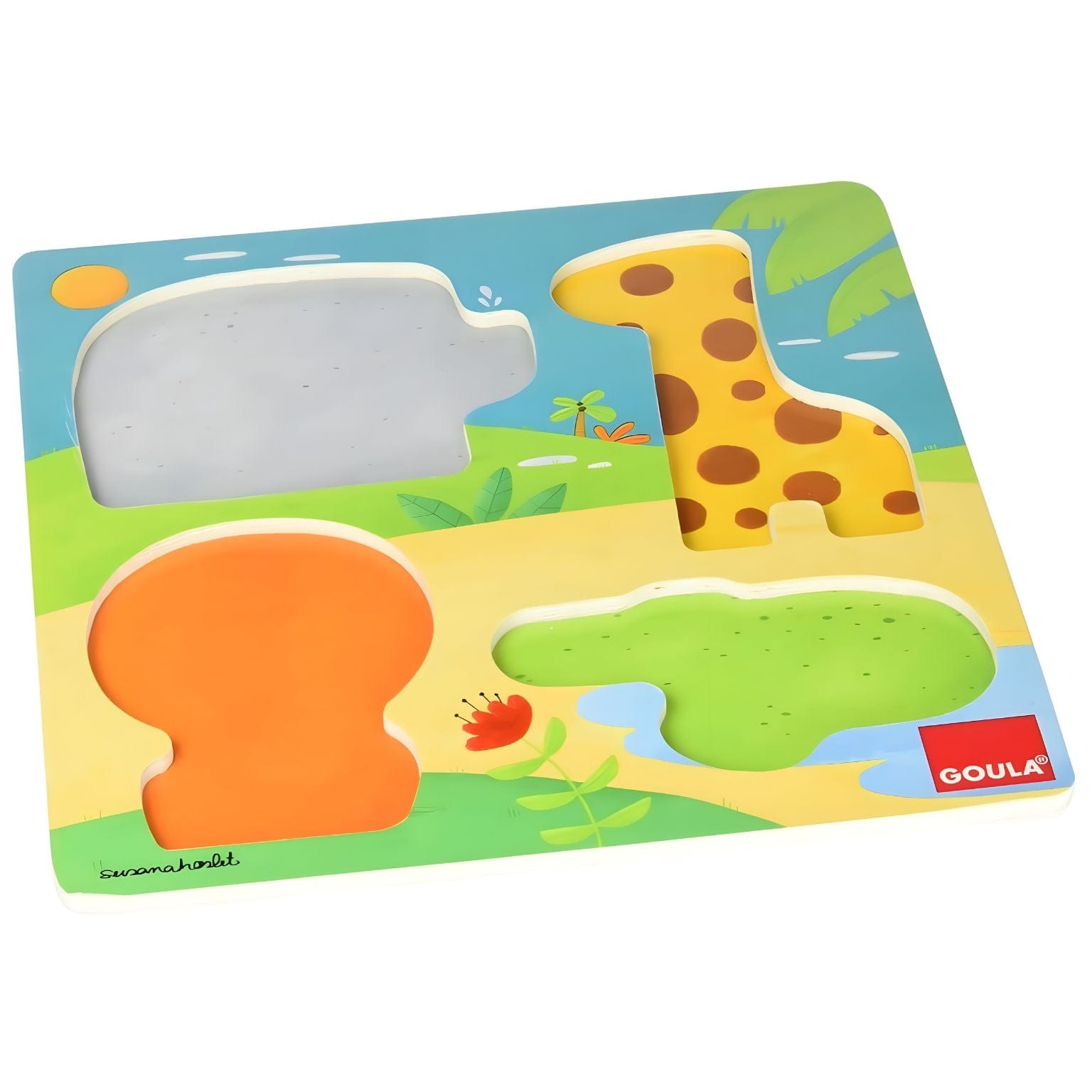 Puzzle goula animais da selva 4 peças ( Imagem 2 de 5 ) - Preview