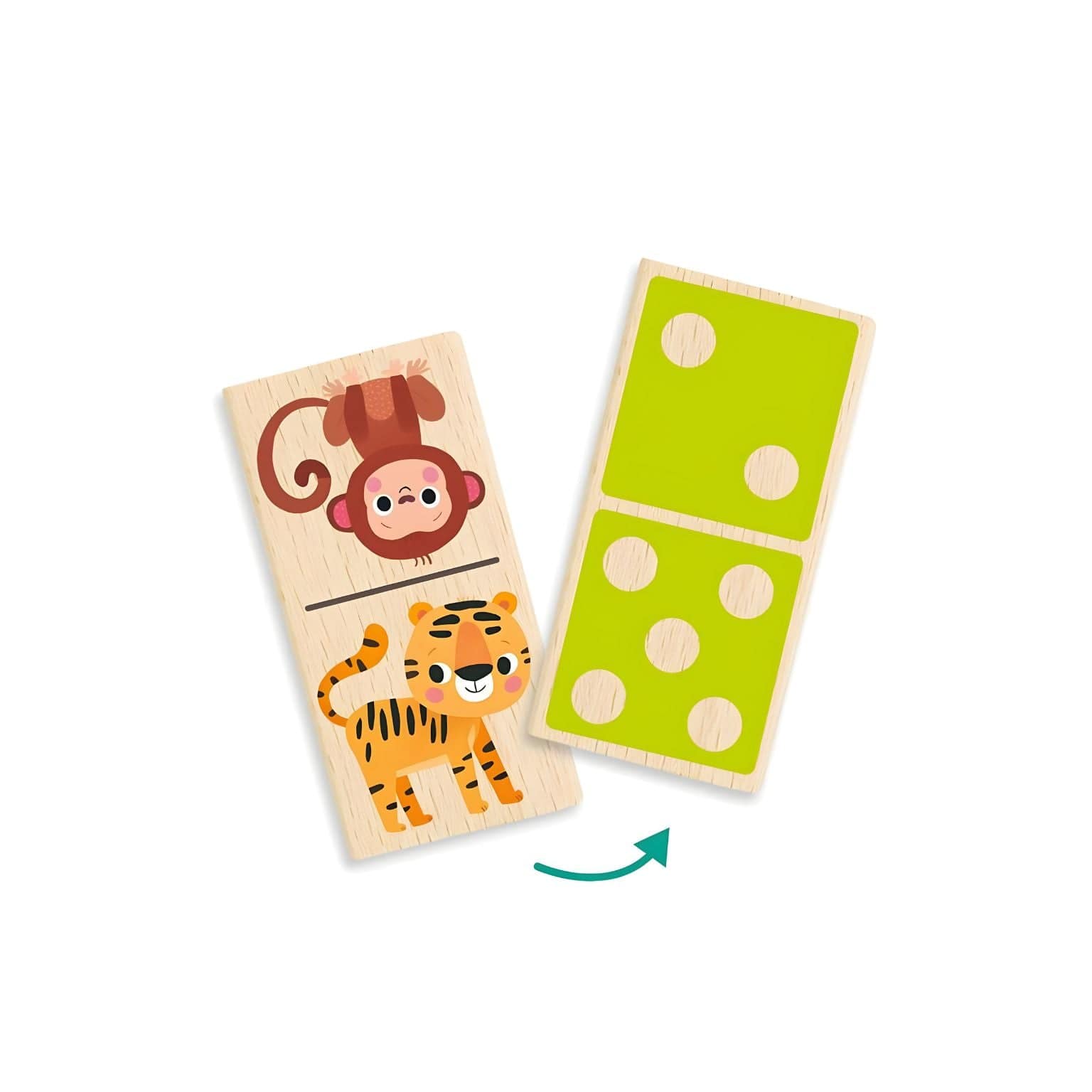 Jogo goula jumbo domino madeira selva 28 pecas ( Imagem 5 de 6 ) - Preview