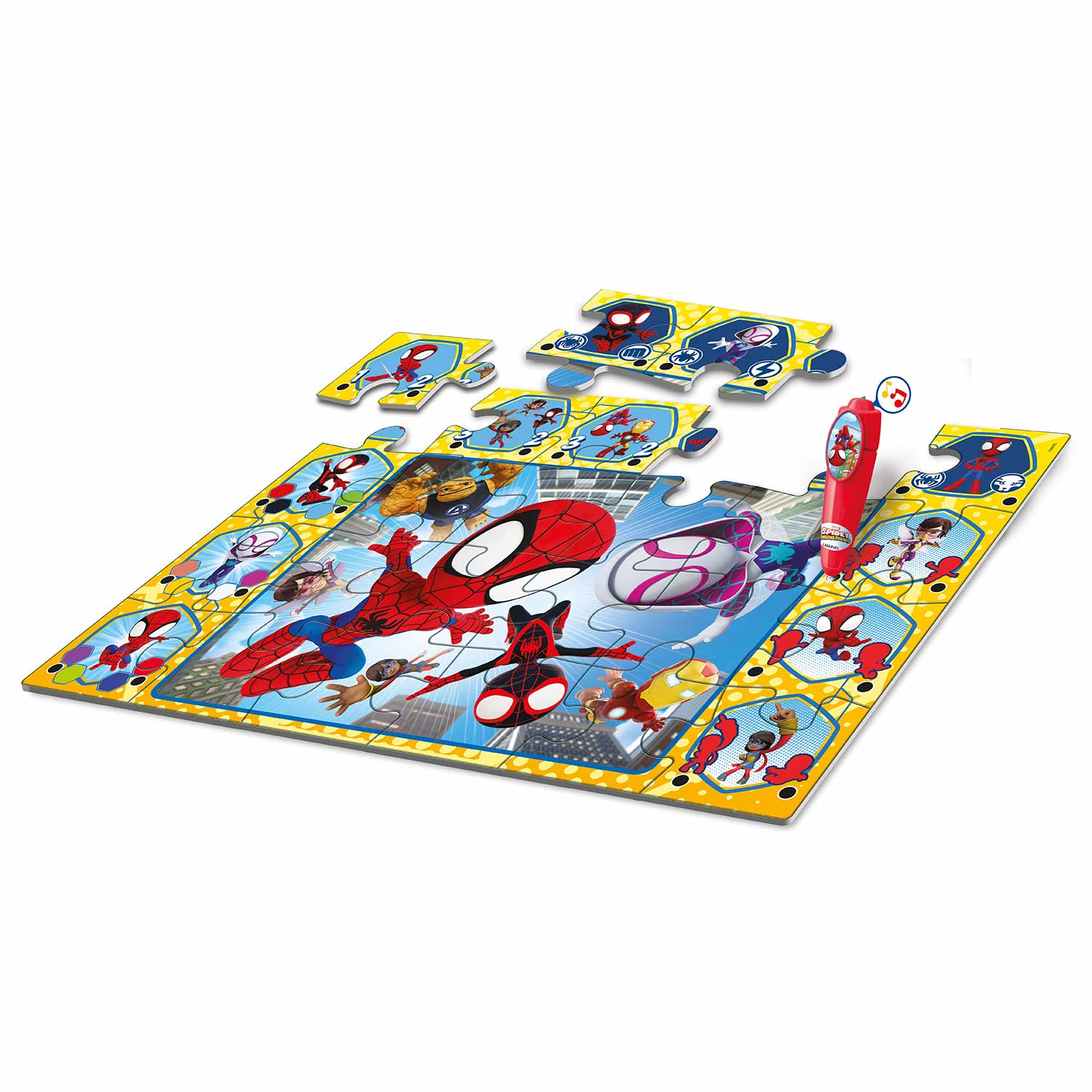 Tapete Puzzle + Jogo Interativo Spidey And His Amazing Friends Clementoni Disney Junior 16686 ( Imagem 2 de 4 ) - Preview