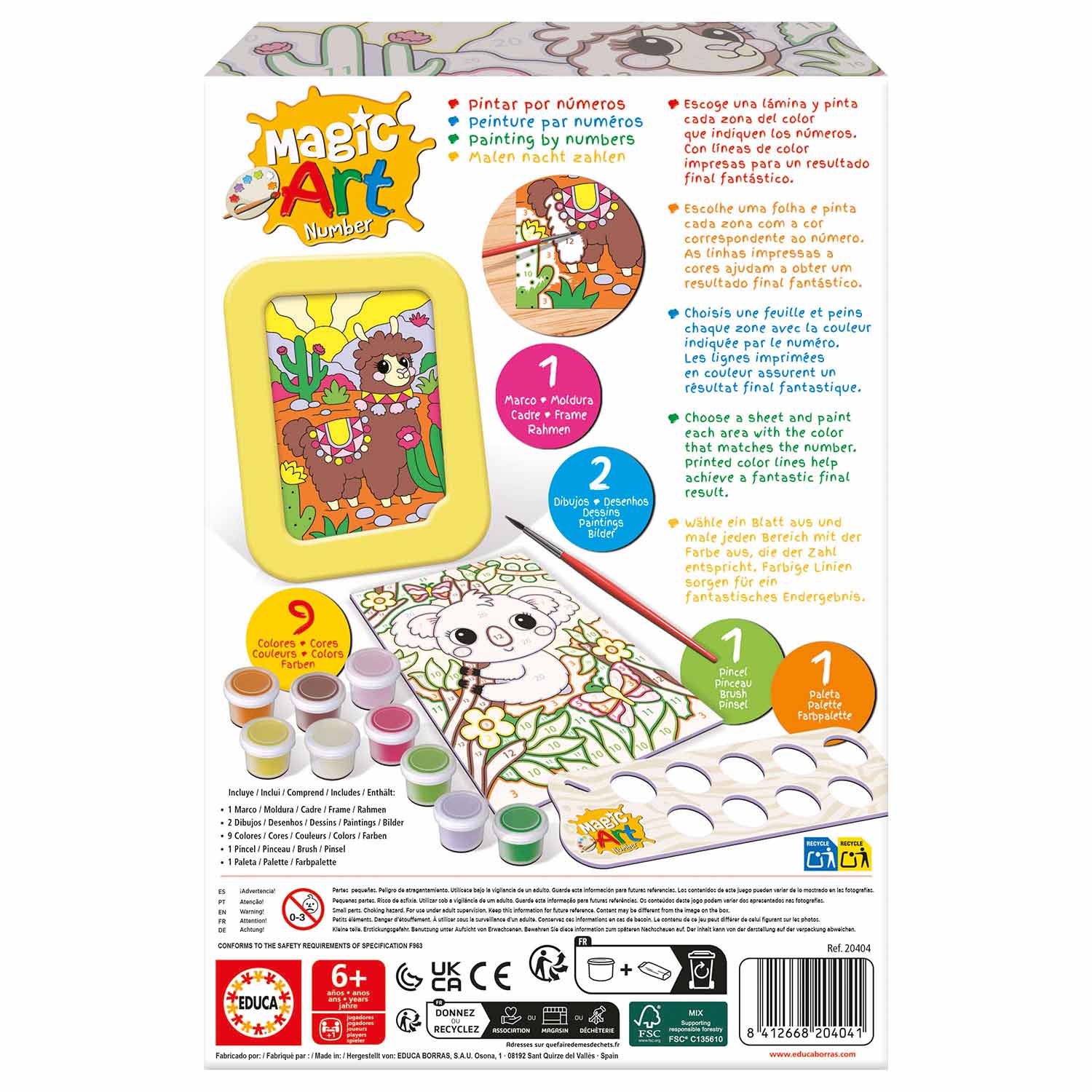 Magic Art Number - Lama E Coala 6+ Educa 20404 ( Imagem 4 de 4 ) - Preview