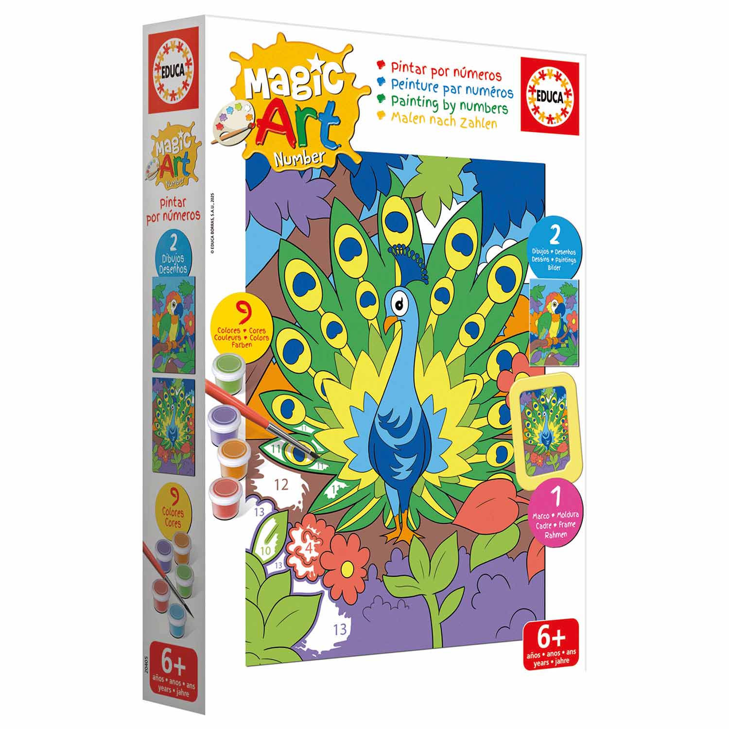 Magic Art Number - Pavao E Papagaio 6+ Educa 20405 ( Imagem 2 de 4 ) - Preview