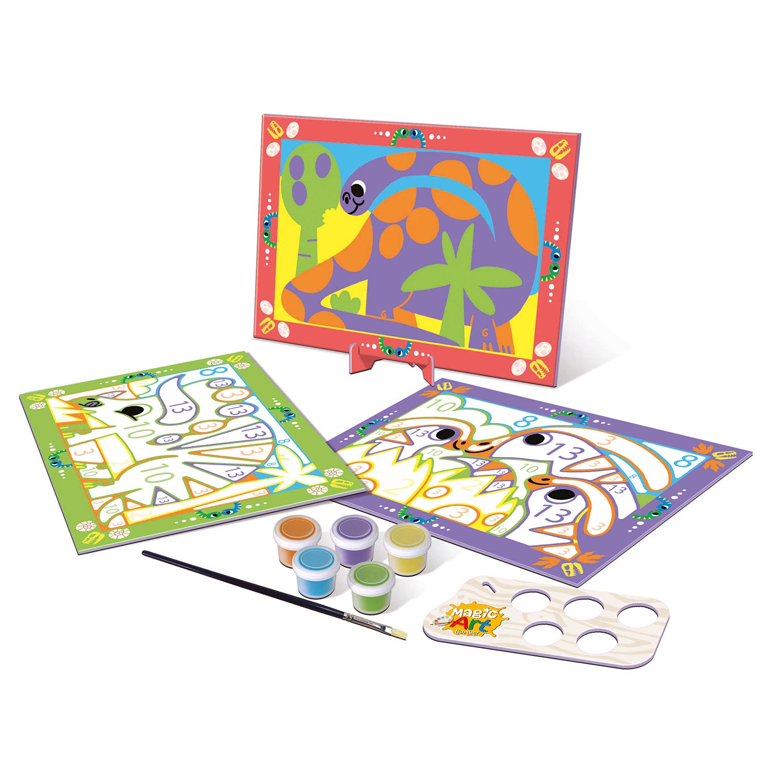 Magic Art Number - Dinossauros 4+ Educa 20401 ( Imagem 3 de 4 ) - Preview