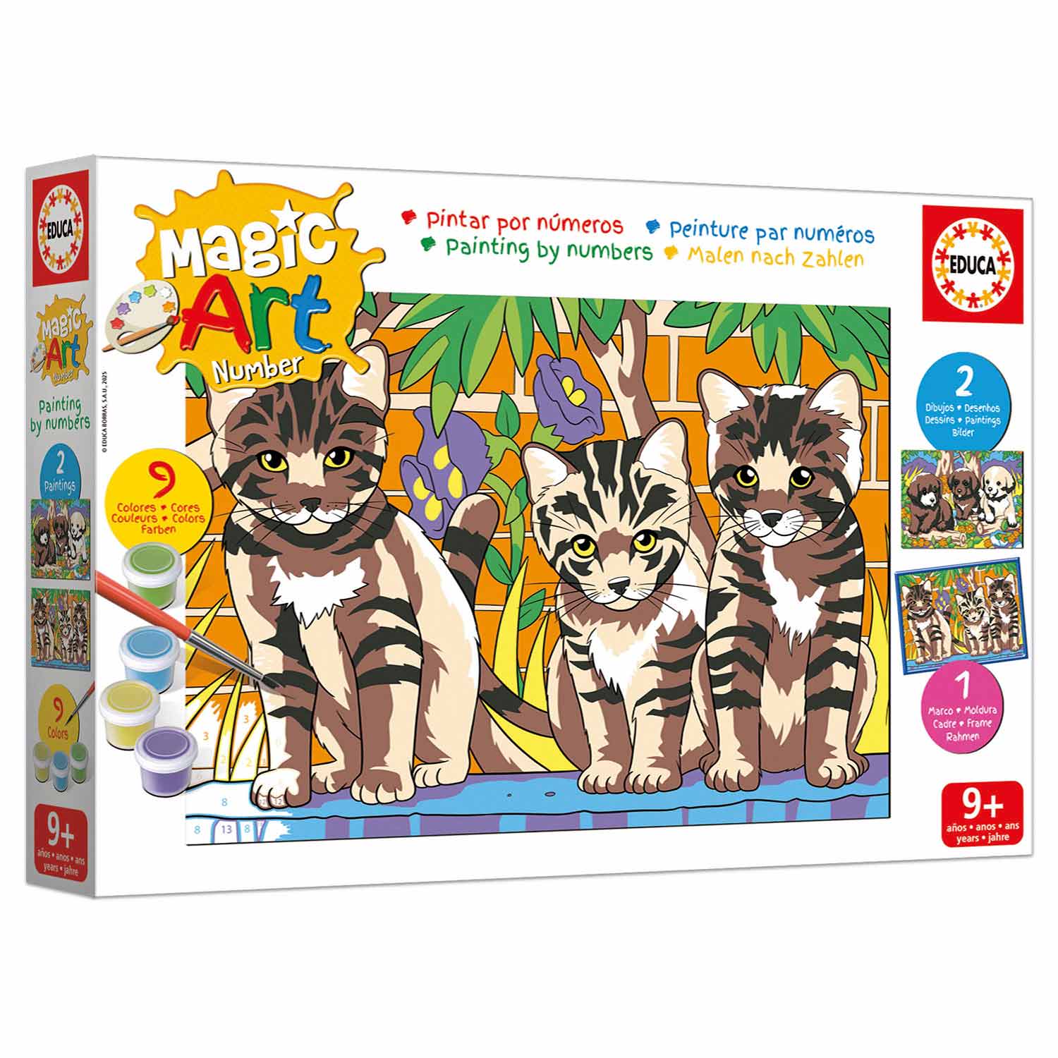 Magic Art Number - Gatos E Caes 9+ Educa 20299 ( Imagem 2 de 4 ) - Preview
