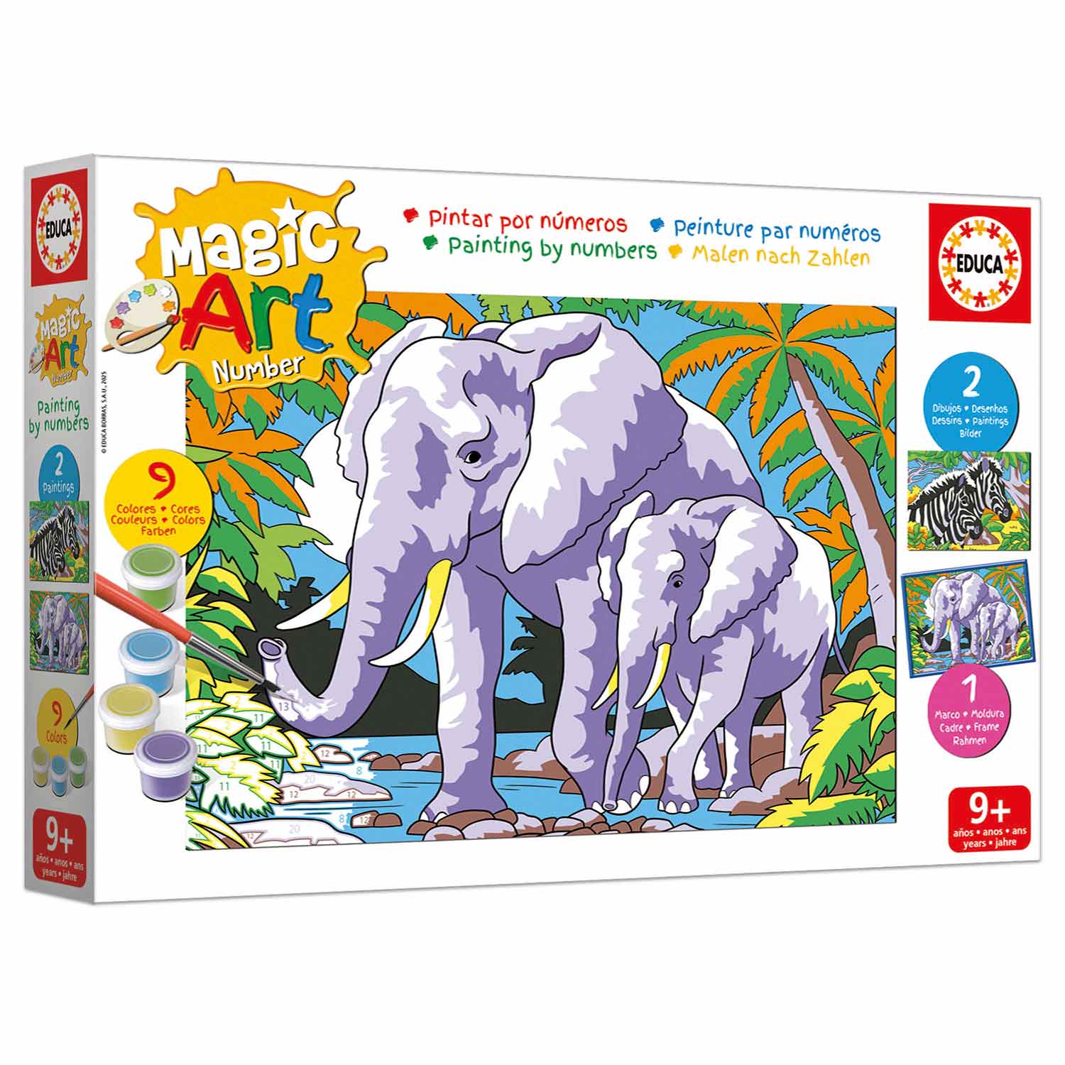 Magic Art Number - Animais Selvagens 9+ Educa 20301 ( Imagem 2 de 4 ) - Preview