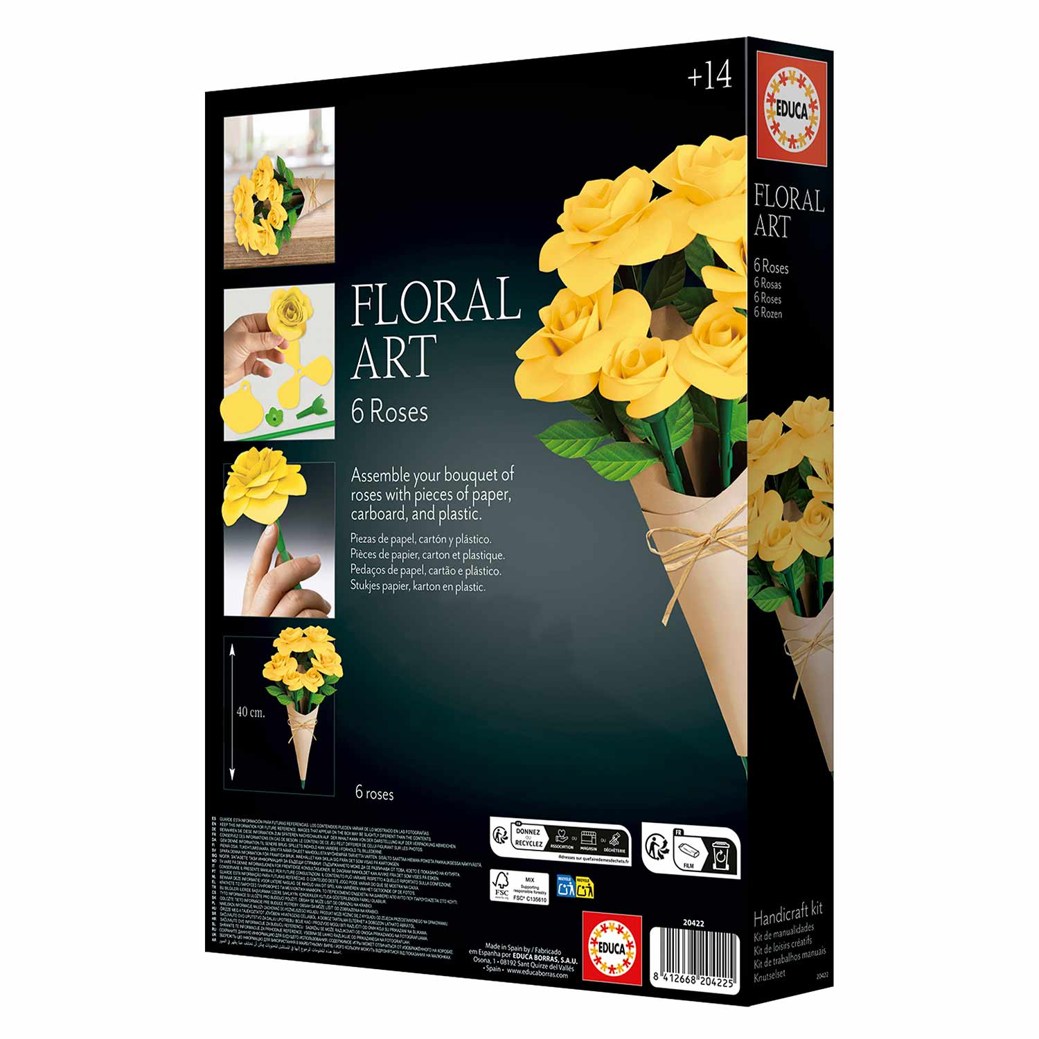 Arte Floral - Bouquet 6 Rosas Amarelas Educa 20422 ( Imagem 4 de 4 ) - Preview