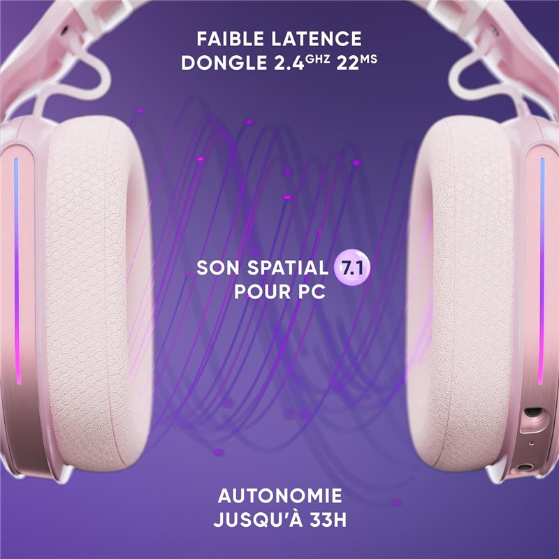 Oniverse - Wireless Gaming Headset Polaris - Aurora Pink (Wireless / Multiplatform) ( Imagem 2 de 4 ) - Preview