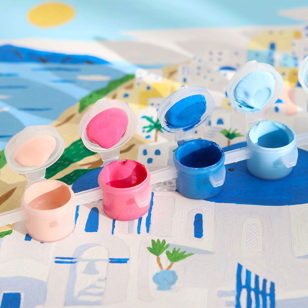 Pintar Por Números La Petite Epicerie Petit Pinceau 24,5X32,5Cm - Santorini 350023 ( Imagem 3 de 4 ) - Preview