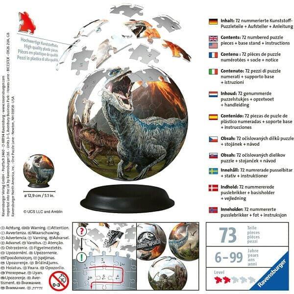 Ravensburger - Jurassic World - Puzzle 3D ball ( Imagem 3 de 3 ) - Preview