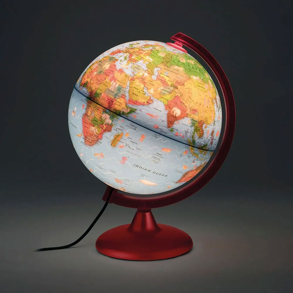 Globo Com Luz Tecnodidattica Zoo 25Cm 0325Zozoprlrr046 ( Imagem 2 de 4 ) - Preview