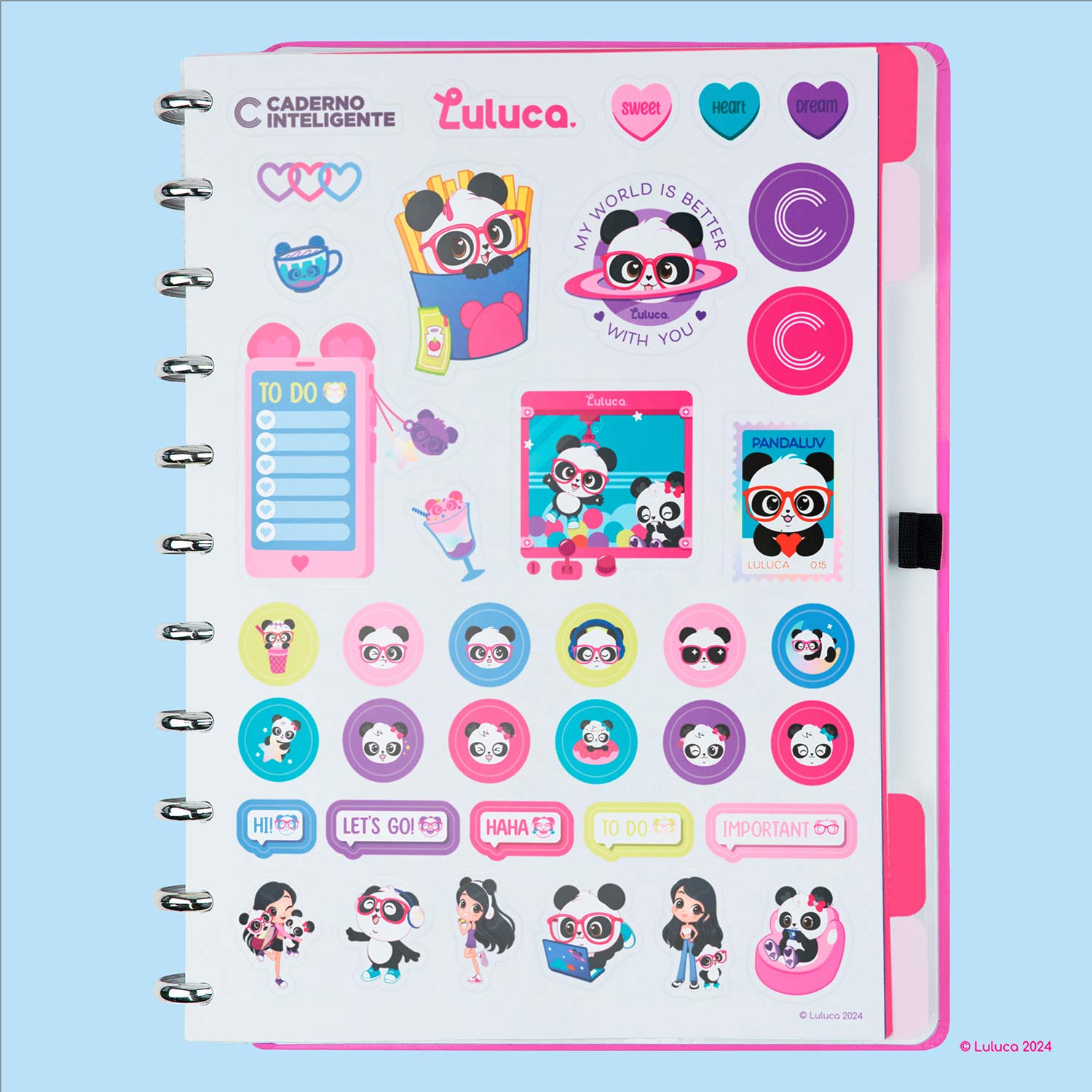 Caderno Inteligente Grande (215X280Mm) Pautado Pandalu Glow By Luluca Cigd4342 ( Imagem 4 de 4 ) - Preview