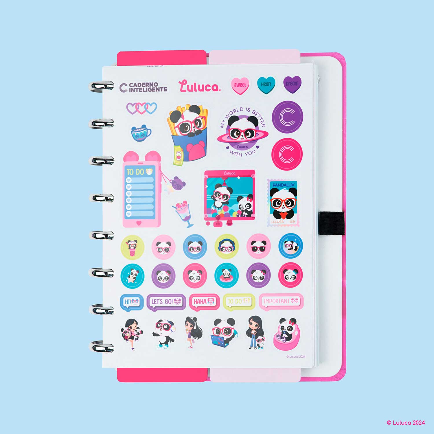 Caderno Inteligente A5 Pautado Pandalu Glow By Luluca Cia52342 ( Imagem 3 de 4 ) - Preview