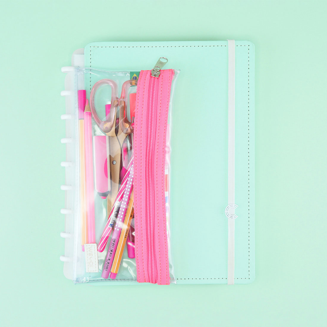Estojo Para Caderno Inteligente Crystal Neon Pink Ciei1010 ( Imagem 2 de 2 ) - Preview