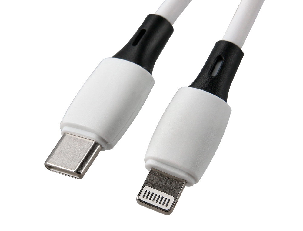 Cabo usb-c a apple q-connect pvc comprimento 2m branco ( Imagem 3 de 4 ) - Preview