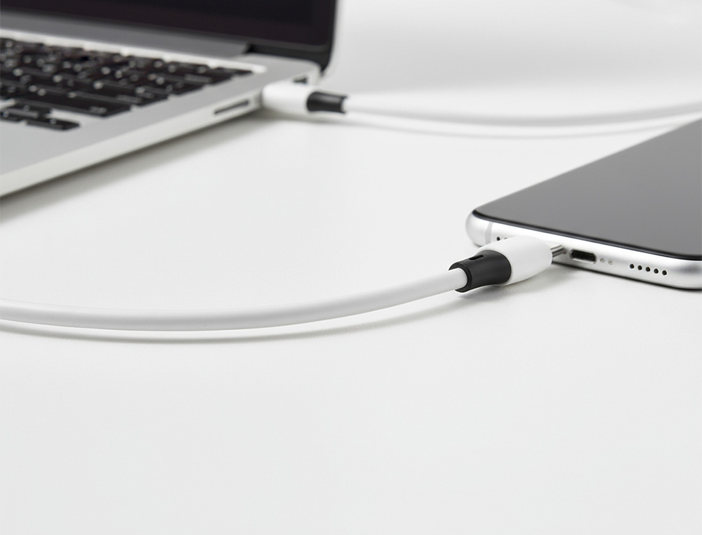 Cabo usb-c a apple q-connect pvc comprimento 2m branco ( Imagem 4 de 4 ) - Preview