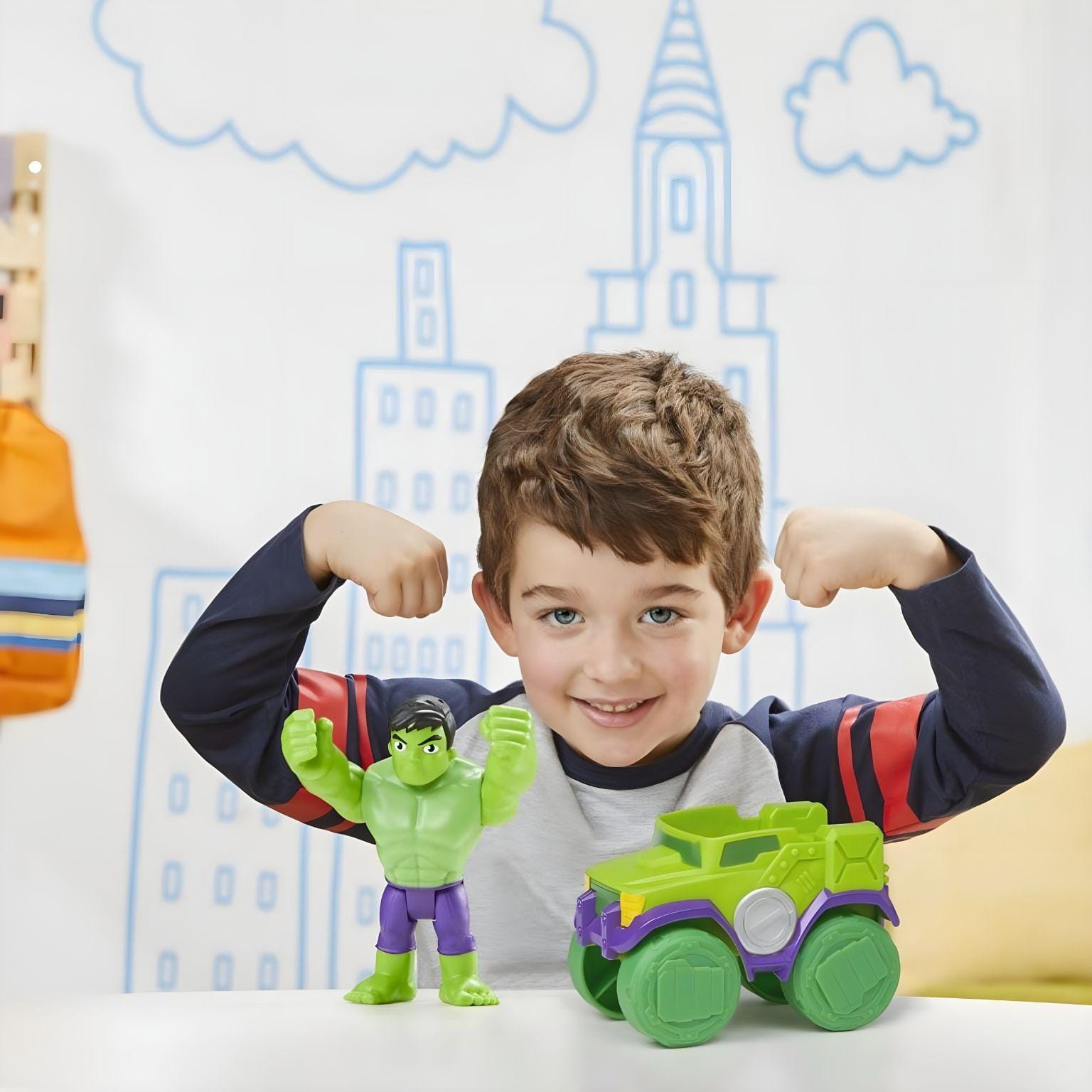 Hulk + Camiao Esmagador Spidey And His Amazing Friends Marvel Hasbro F3989 ( Imagem 2 de 4 ) - Preview