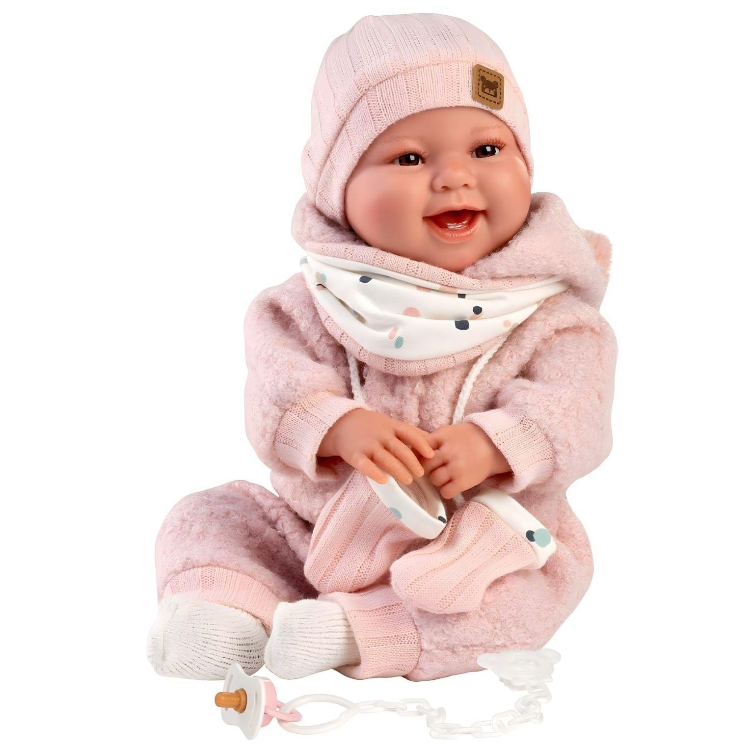 Boneca Talo recém-nascida rosa sorrisos 44cm ( Imagem 2 de 4 ) - Preview