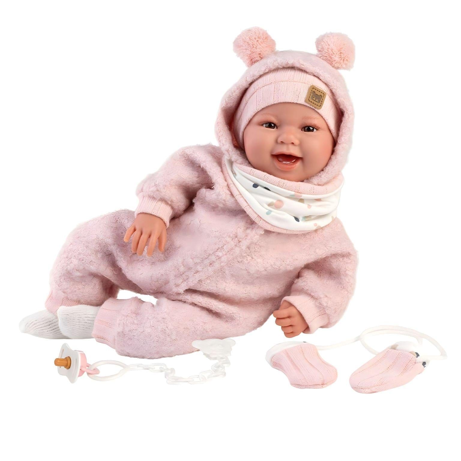 Boneca Talo recém-nascida rosa sorrisos 44cm ( Imagem 3 de 4 ) - Preview