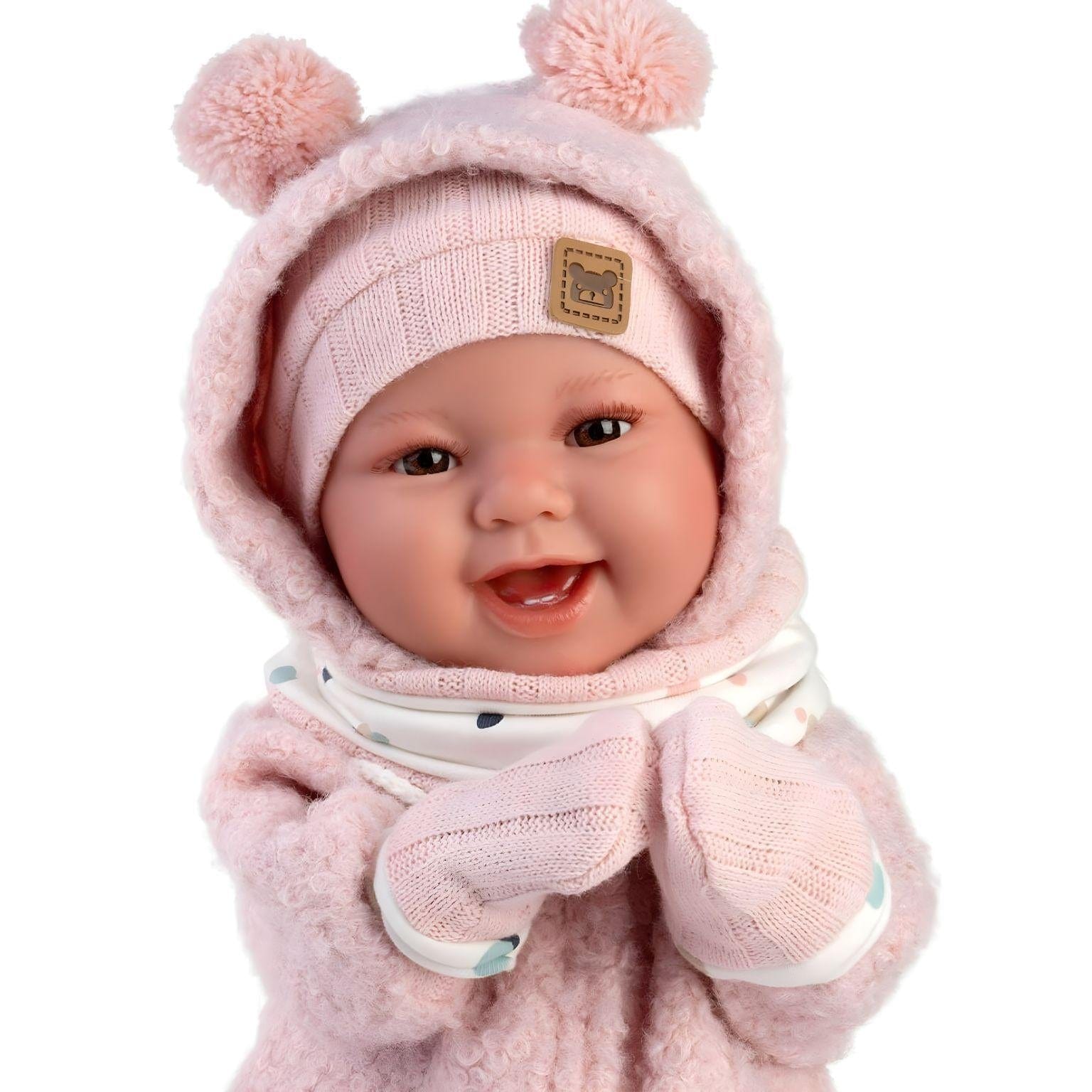 Boneca Talo recém-nascida rosa sorrisos 44cm ( Imagem 4 de 4 ) - Preview